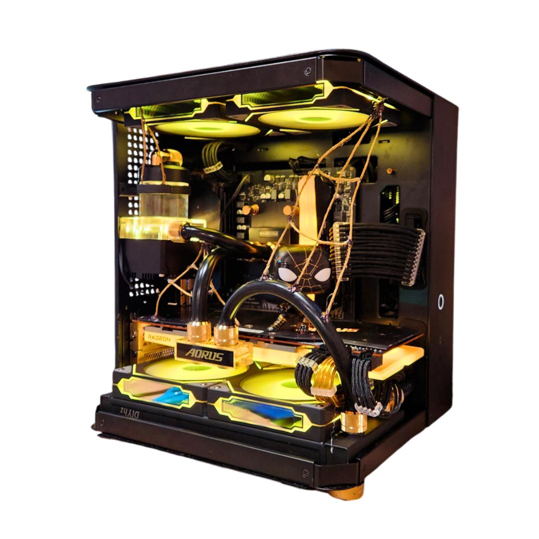 🪙Golden Spider🕸: RX 6900 XT | Ryzen 5700x | 32GB RAM | 2TB SSD | 6 Fans | Gaming PC Water Loop