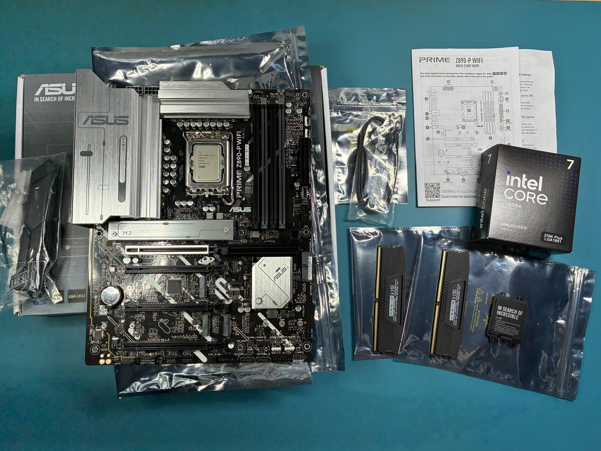 Intel Core Ultra 7 270K+ / Z890 WiFi / 48GB DDR5 / 2TB SSD / Win 11 Pro Retail (Motherboard Bundle)