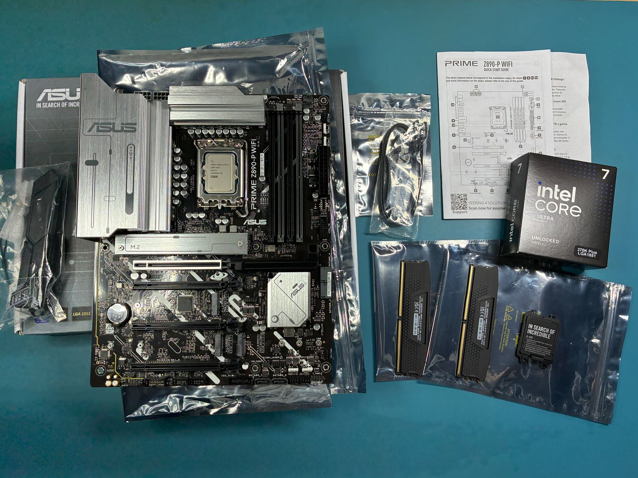 Asus PRIME Z890-P WiFi, Intel Core Ultra 7 270K+, 48GB DDR5, 2TB Crucial T700 + Win 11 Pro Activated