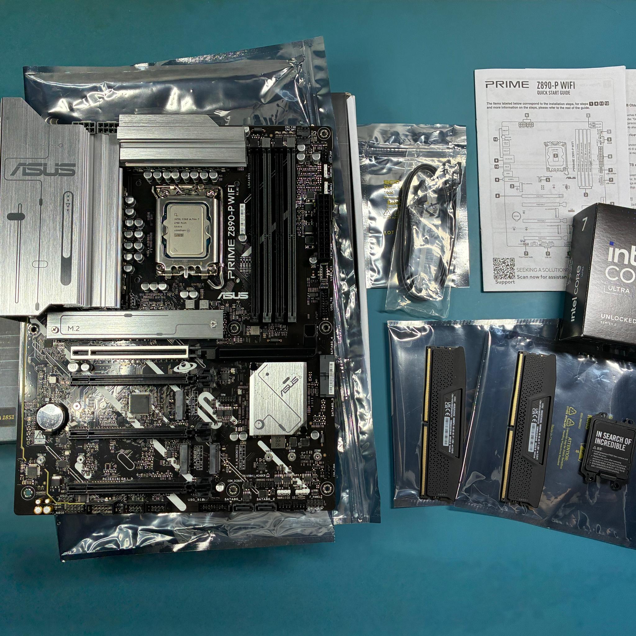 Asus PRIME Z890-P WiFi, Intel Core Ultra 7 270K+, 48GB DDR5, 2TB Crucial T700 + Win 11 Pro Activated