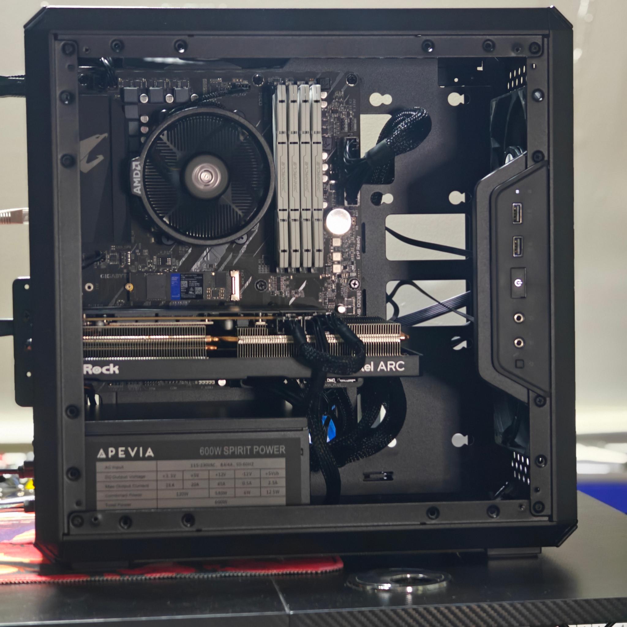 GAMING PC|AMD RYZEN 5 5600T|INTEL ARC A 580 8GB|32GB DDR4 3200|1TB NVME SSD|WINDOWS 11 PRO