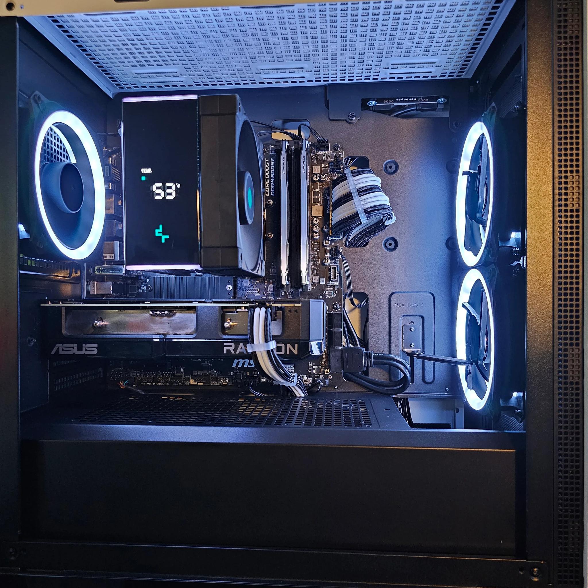 ⚫OREO BEAST🥛| RYZEN 7 5700G | RADEON ASUS 7600XT | 1TB | WIN 11 | MID LEVEL PC 🥛