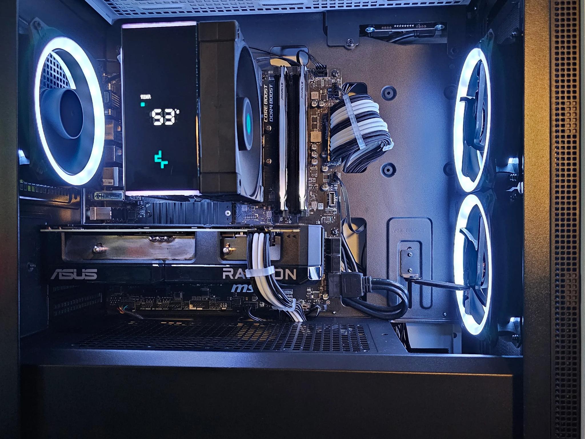 ⚫OREO BEAST🥛| RYZEN 7 5700G | RADEON ASUS 7600XT | 1TB | WIN 11 | MID LEVEL PC 🥛