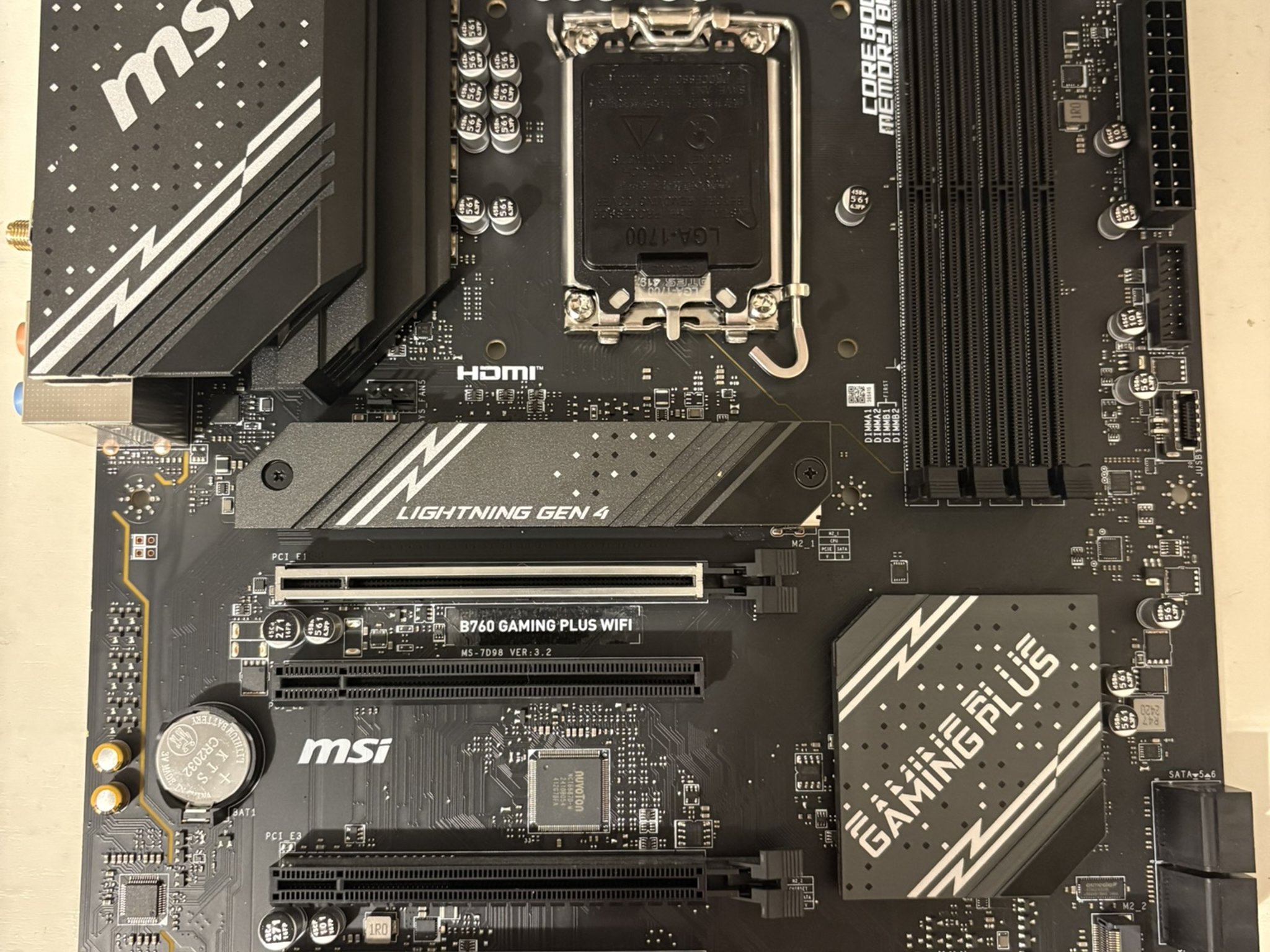 MSI B760 Gaming Plus WiFi, DDR5, LGA 1700, ATX, Supports Intel 12th/13th Gen CPU