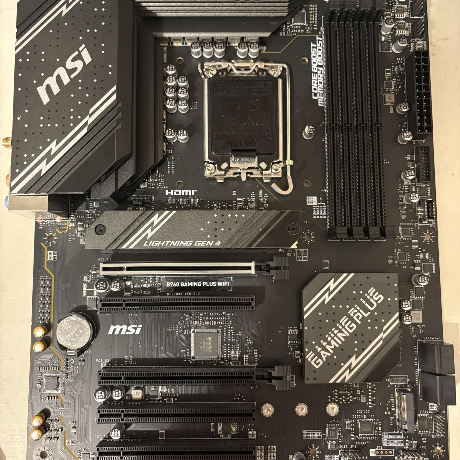 MSI B760 Gaming Plus WiFi, DDR5, LGA 1700, ATX, Supports Intel 12th/13th Gen CPU