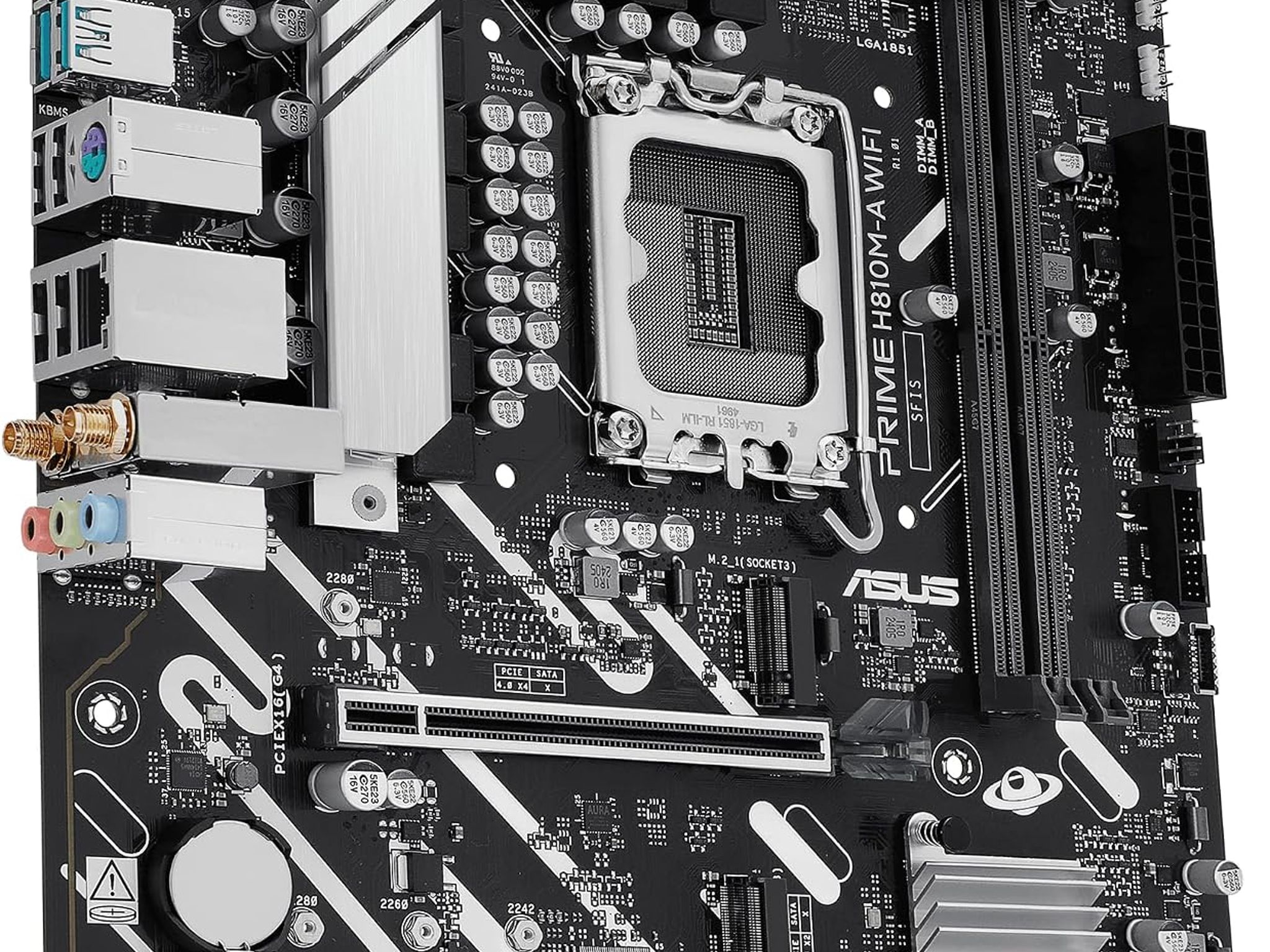 ASUS PRIME H810M-A WIFI Intel H810 LGA 1851 microATX DDR5 Desktop Motherboard