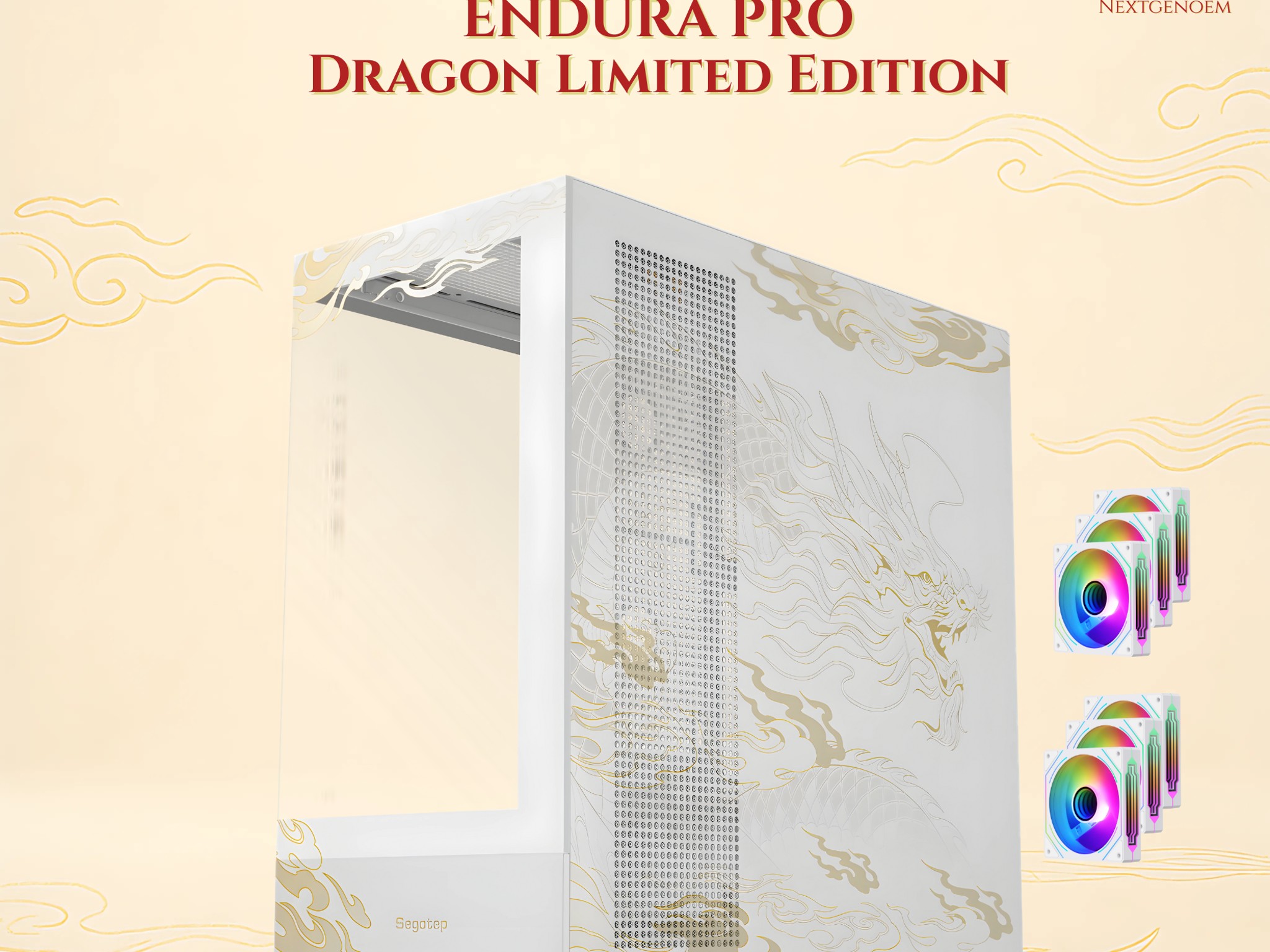 SEGOTEP Endura Pro+ | 🐉🌟LOONG/DRAGON Edition🌟 🐉 | ATX CASE |360mm AIO Support | 6 ARGB FAN INCLUDED