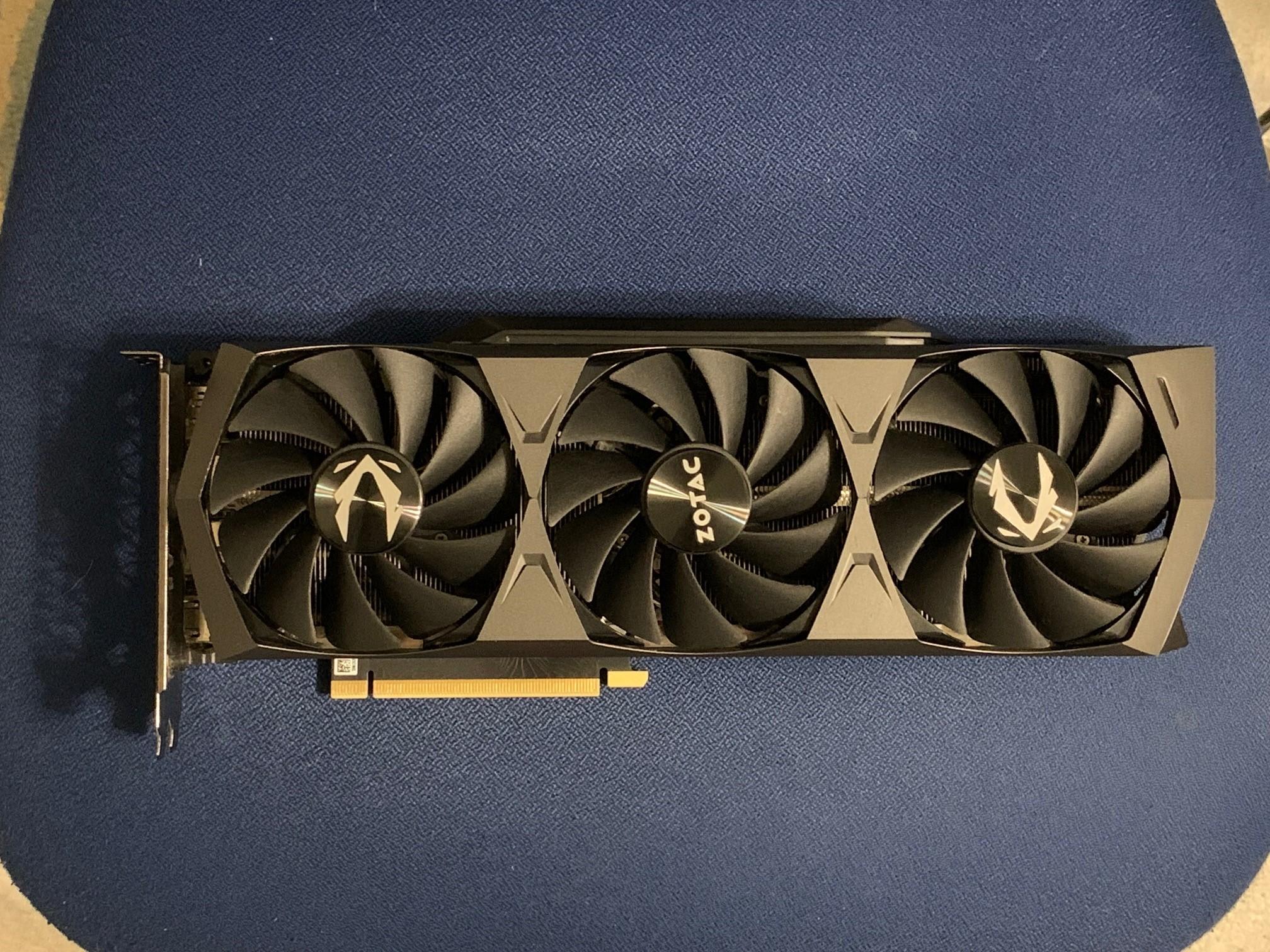 ZOTAC GAMING GeForce RTX 3080 Trinity OC 10GB GDDR6X Graphics Card, Used.