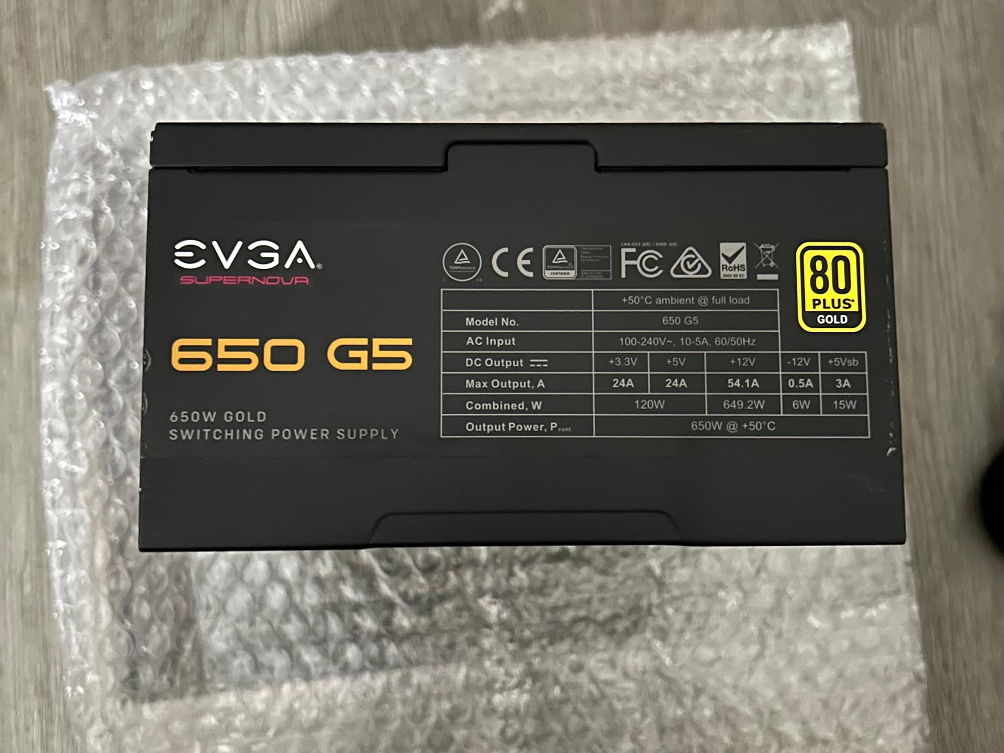 EVGA SupernovaG5 80 Gold 650W Fully Modular Power Supply