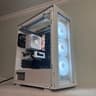 WHITE AM5 GAMING PC 7500F,9060XT 16G, 1TB NVME,1TB SSHD,1TB HDD