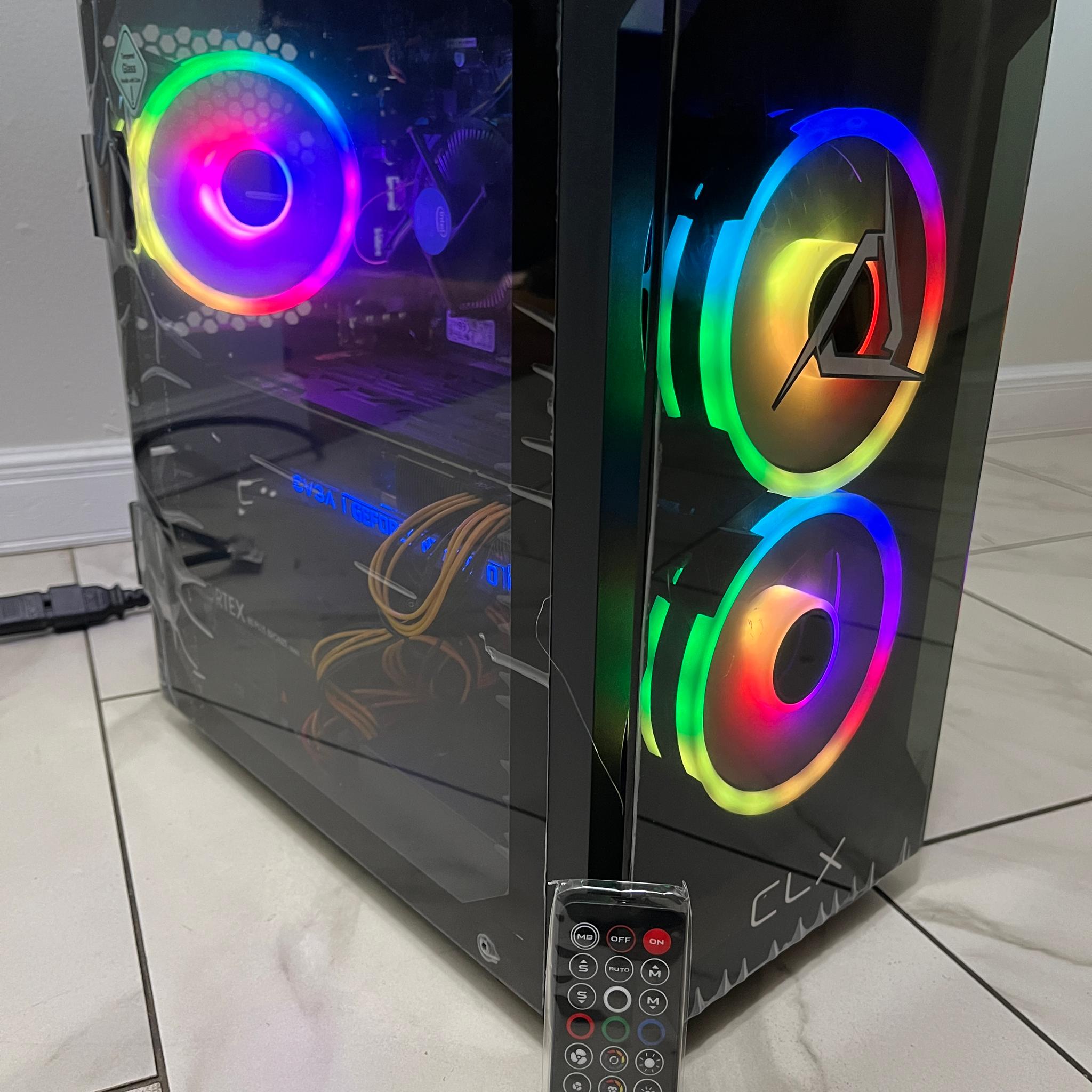 NVIDIA RTX 2070, Intel Core i5-9400, 16GB RAM, 1.2TB Storage, Gaming PC w/ Wi-Fi, BT & RGB Remote