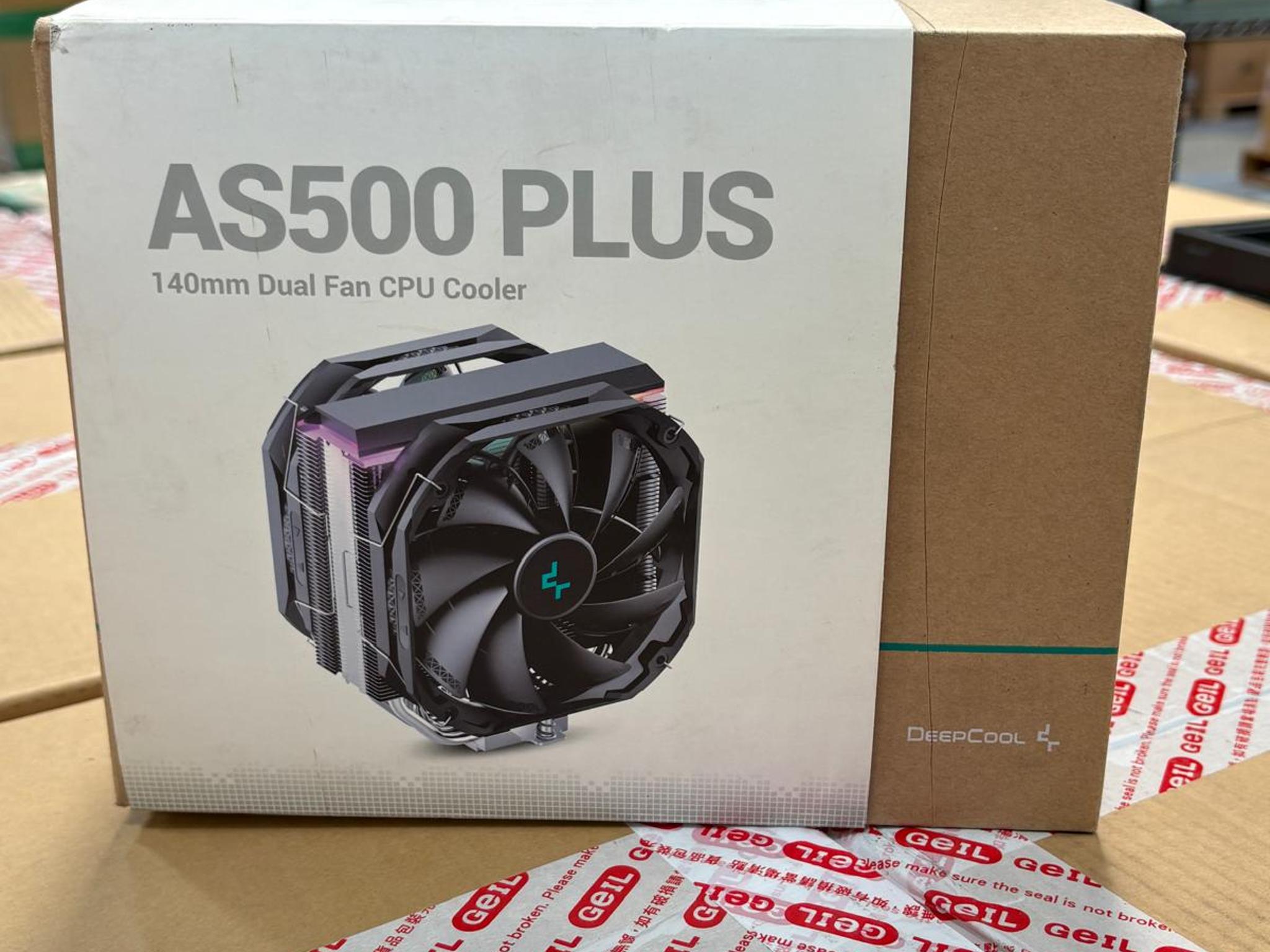 NEW - CPU Cooler | Deepcool Universal RAM 140mm PWM Fan, A-RGB AS500 Plus BLACK I Dual Fan