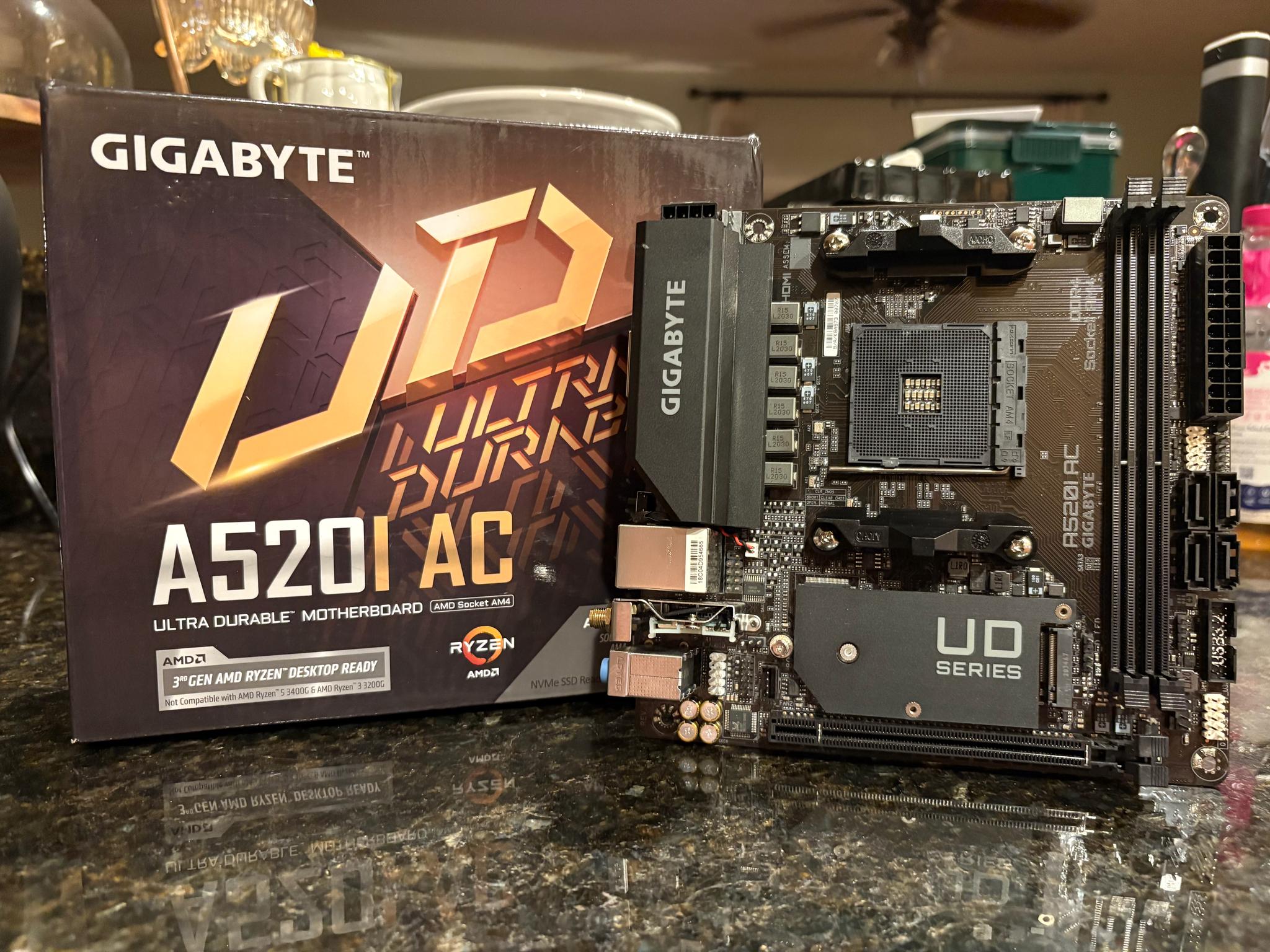 Gigabyte A520I AC AMD AM4 Mini-ITX Motherboard + TPM 2.0 Chip