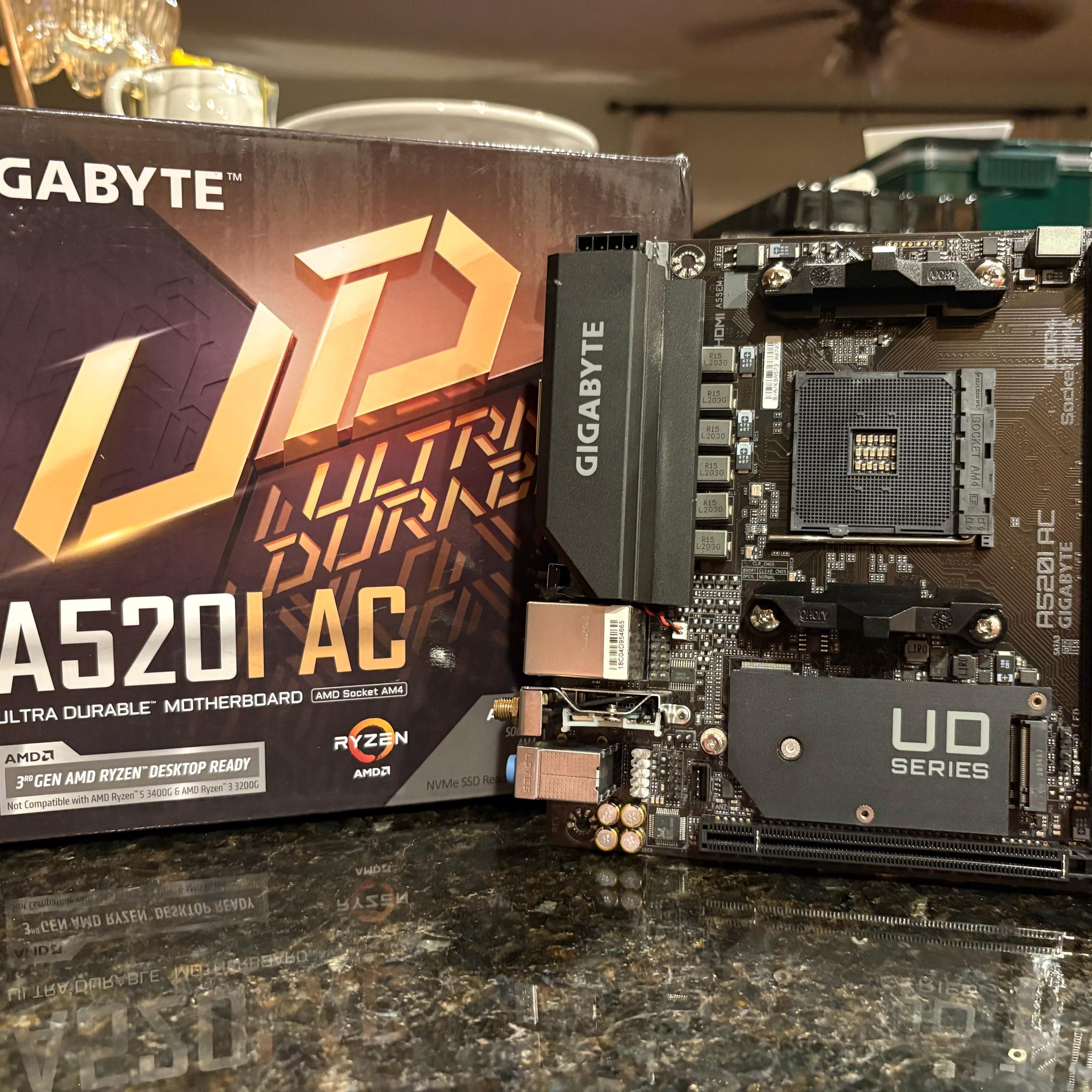 Gigabyte A520I AC AMD AM4 Mini-ITX Motherboard + TPM 2.0 Chip