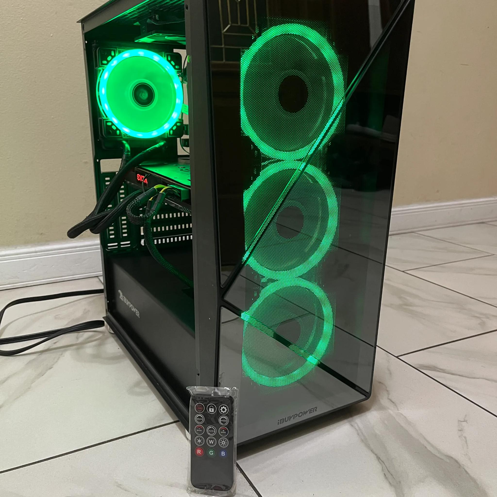 🟠🔥NVIDIA GTX 1080, Intel i7-8700, 16GB RAM, 1.6 TB Storage, High Performance Gaming PC w/ RGB Remote