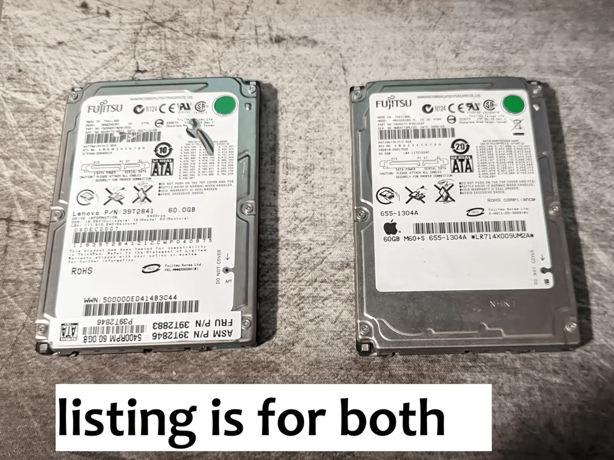 2* 60GB Hard Drives