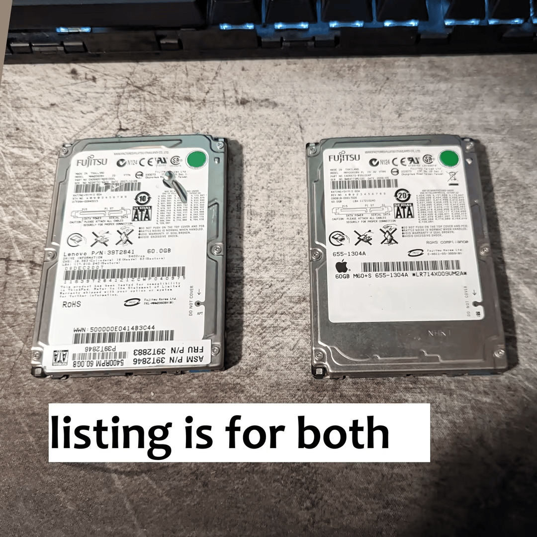2* 60GB Hard Drives