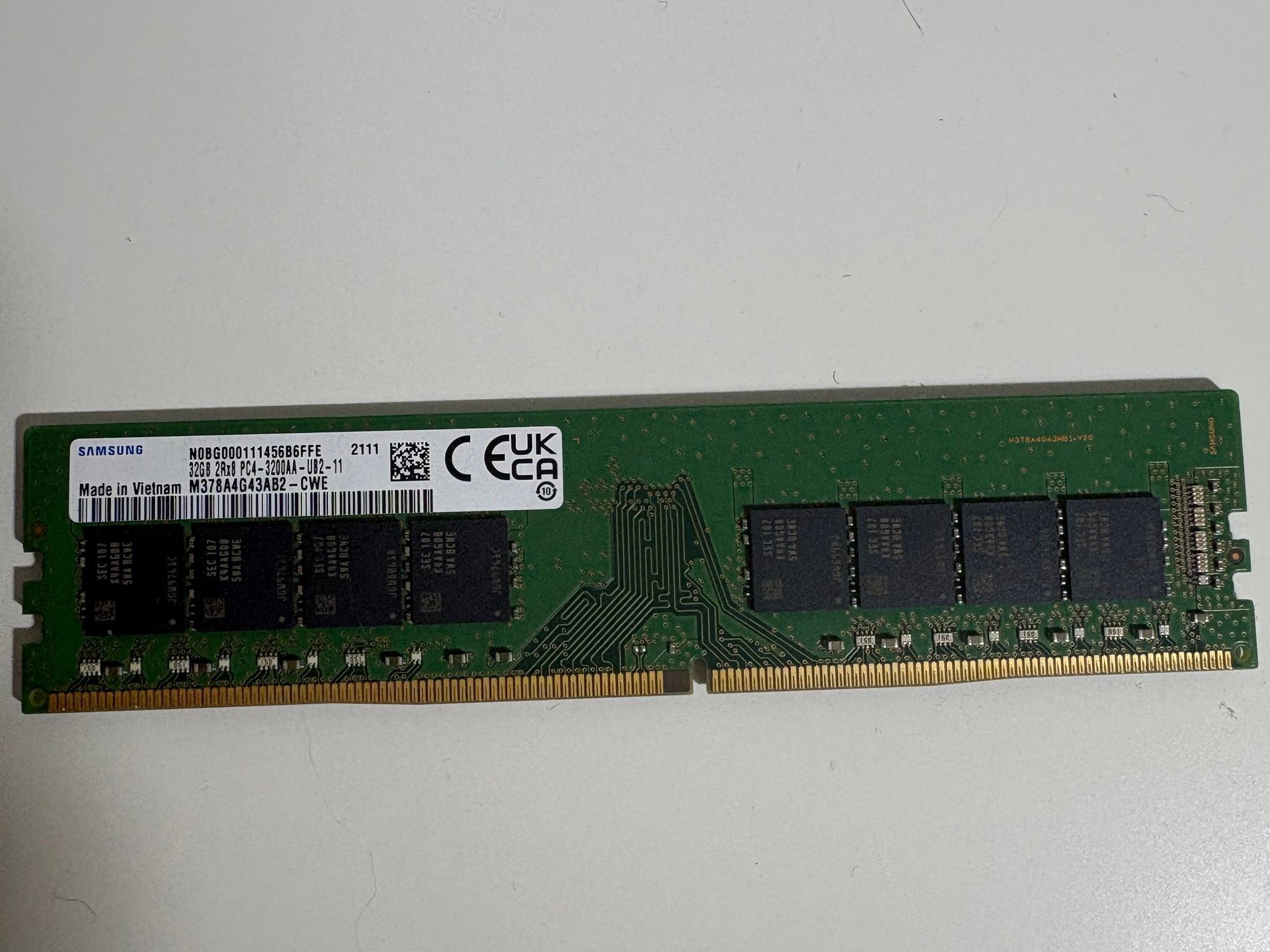 SamSung 1x32GB DDR4 3200 Mhz