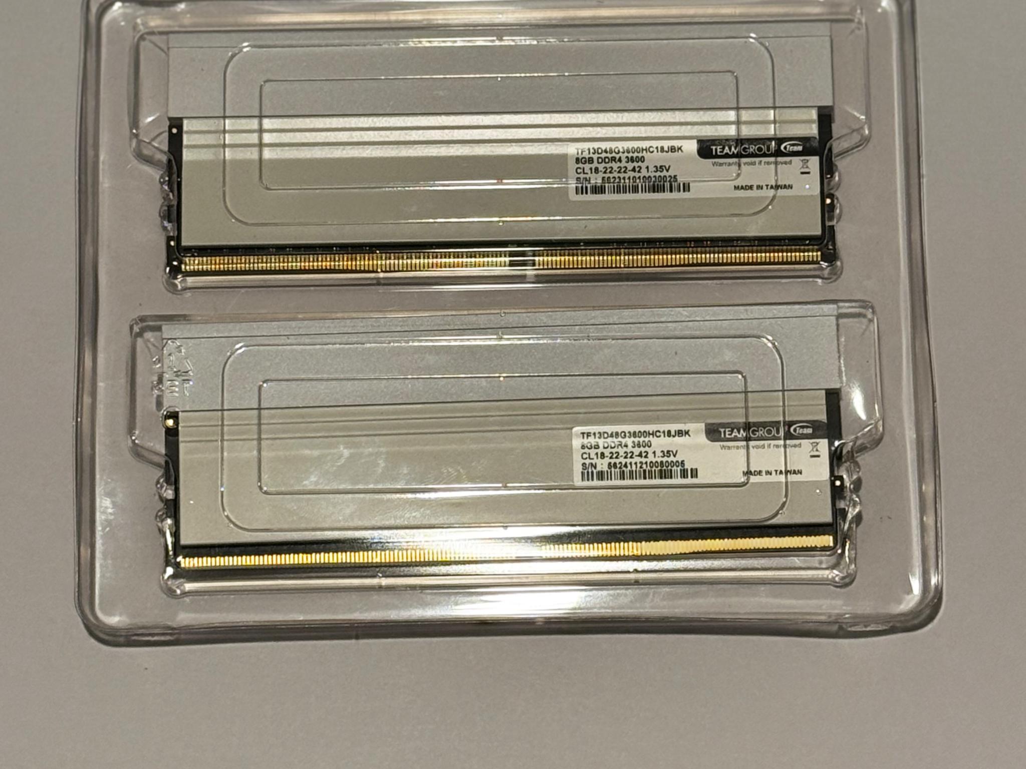 TEAMGROUP T-Force XTREEM ARGB 3600MHz CL18 16GB (2x8GB)DDR4 Desktop Gaming Memory Ram (White) *Used*