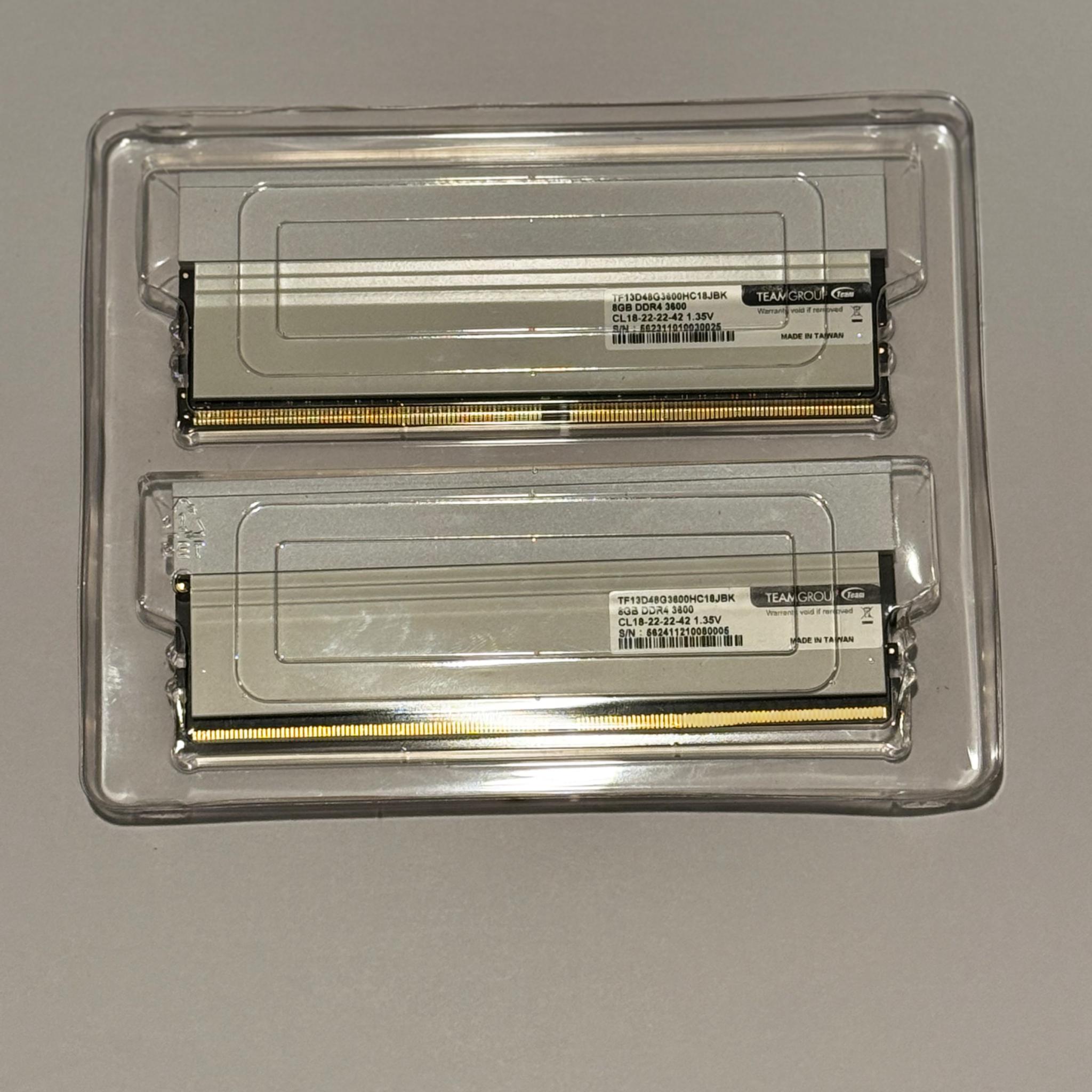 TEAMGROUP T-Force XTREEM ARGB 3600MHz CL18 16GB (2x8GB)DDR4 Desktop Gaming Memory Ram (White) *Used*