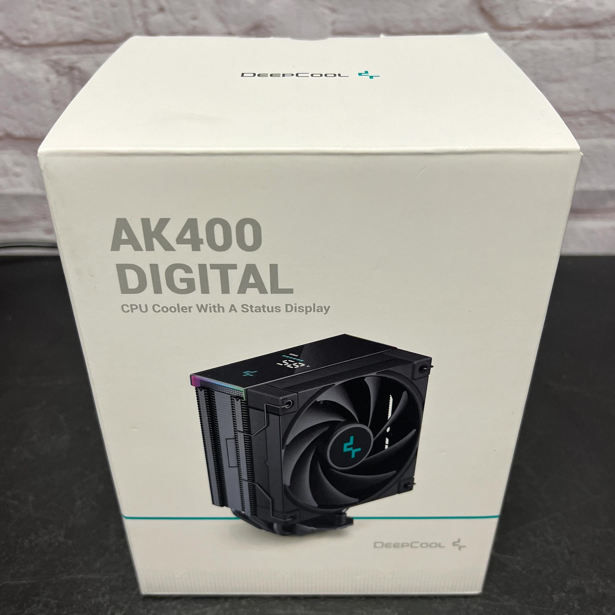 DeepCool AK400 Digital CPU Cooler with Status Display and ARGB LED Strips 120mm Fan - New