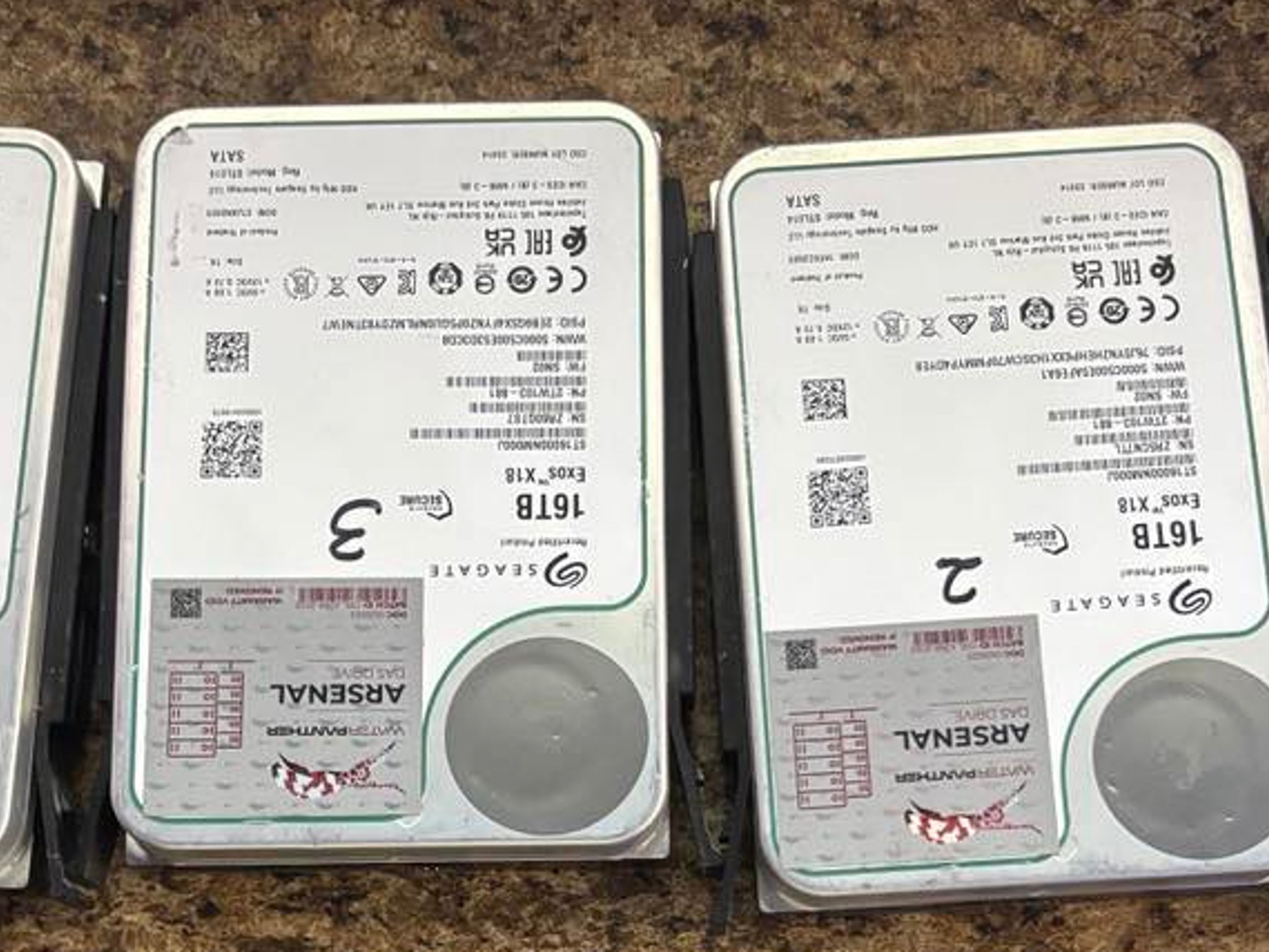 For Sale: 4 Arsenal 16TB Internal SATA Hard Drives