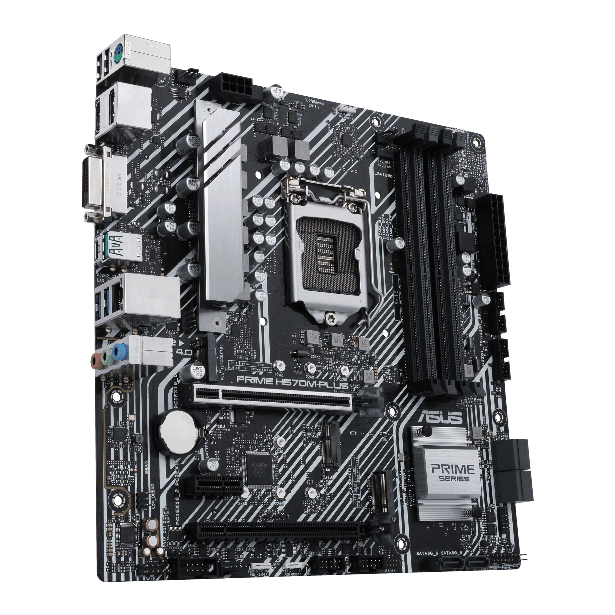 ASUS PRIME H570M-PLUS Intel H570 LGA 1200 microATX DDR4 Desktop Motherboard