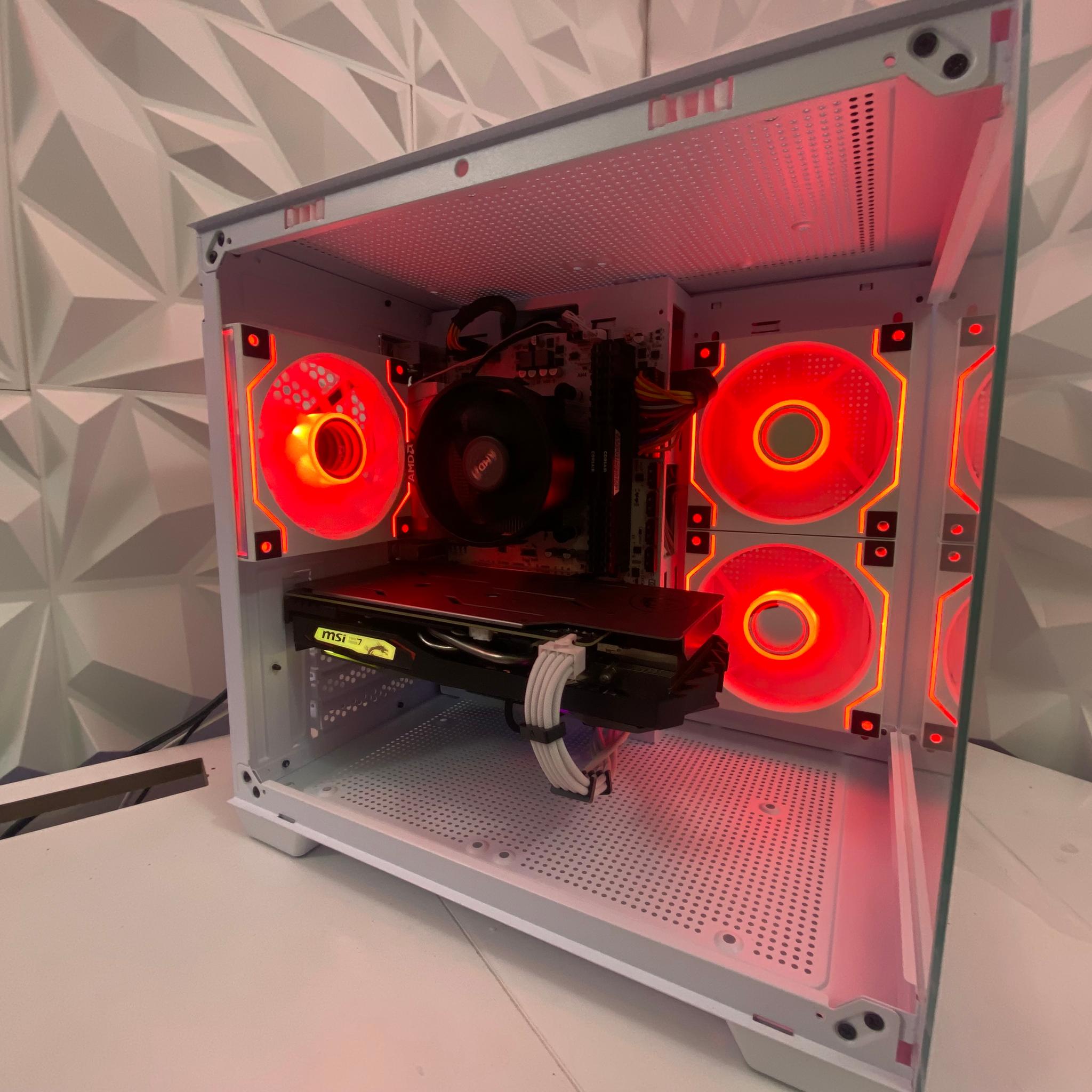 🎅🎅 White Elite Build – Ryzen 5 2600 + GTX 1660 Ti 6GB | 1080p High FPS Ready
