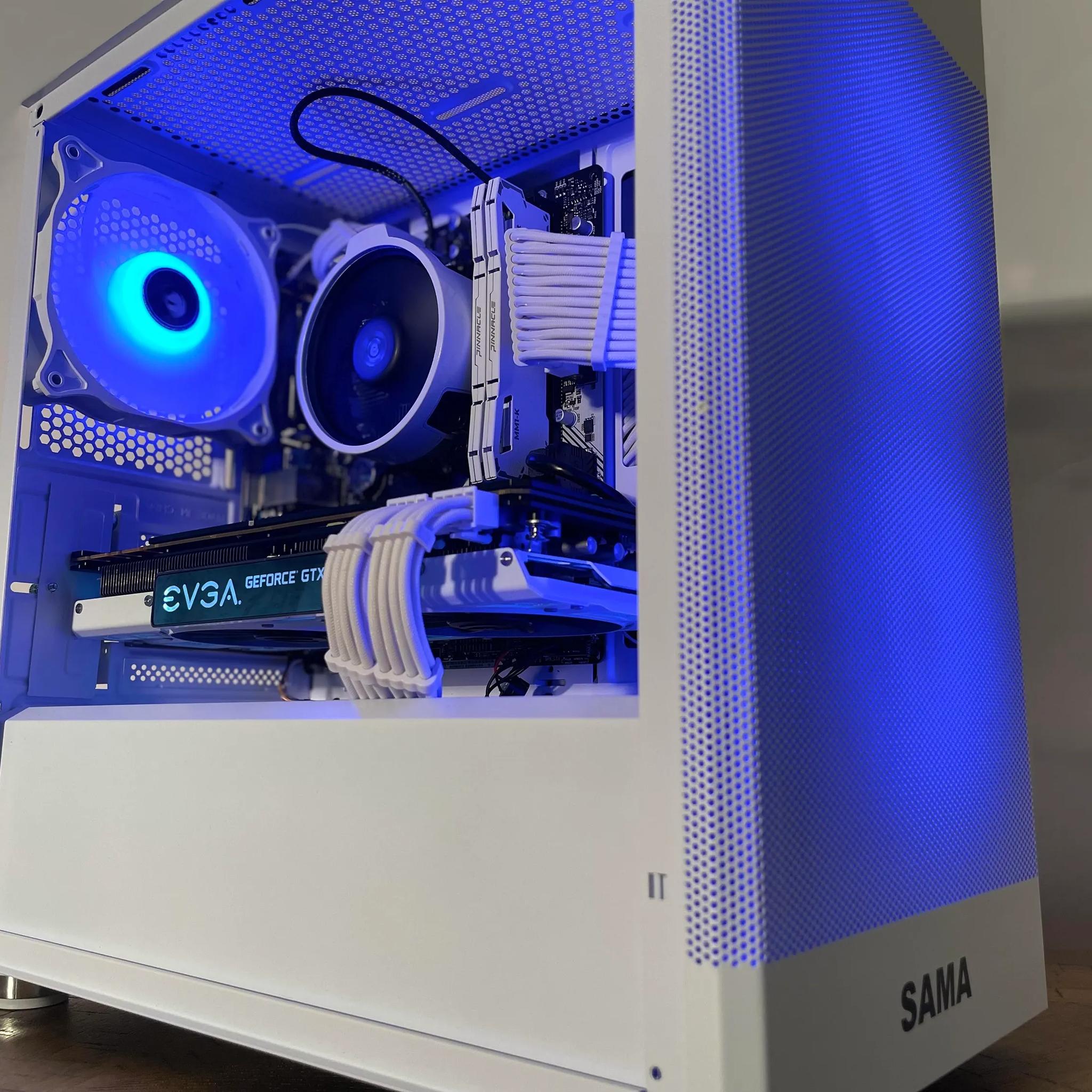 White RGB Gaming PC | Ryzen 5 3600 | GTX 1070 | 16GB DDR4 | 480GB SSD | Windows 11