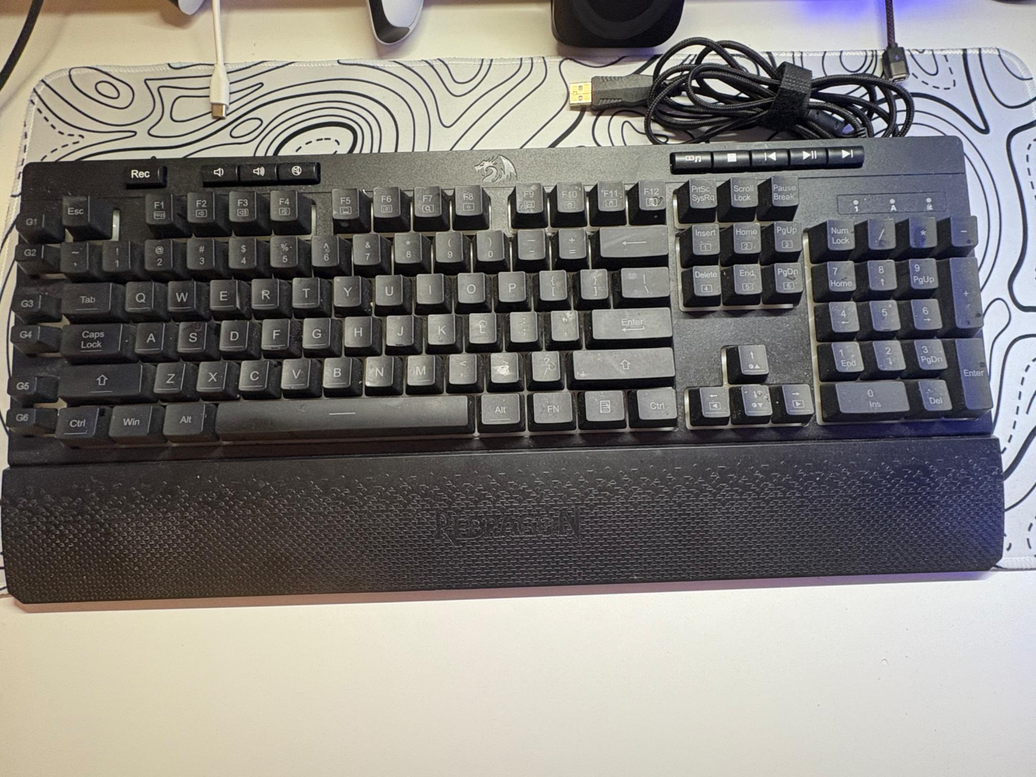 Redragon K512 Shiva RGB Membrane Wired Gaming Keyboard - Black