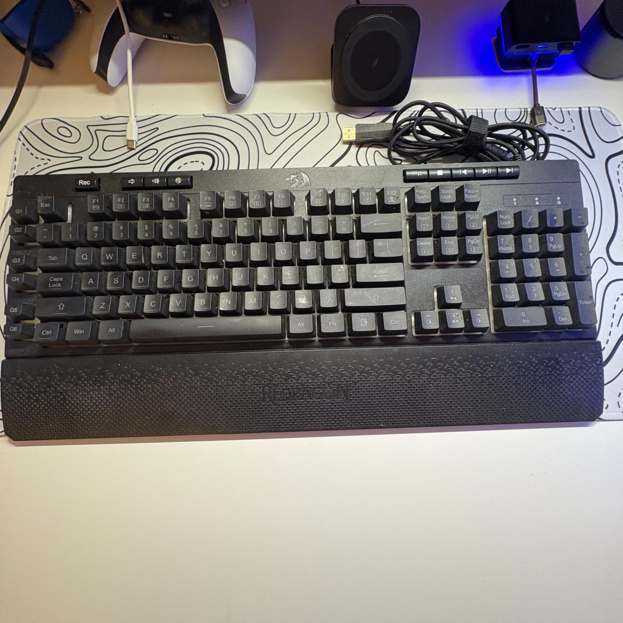 Redragon K512 Shiva RGB Membrane Wired Gaming Keyboard - Black