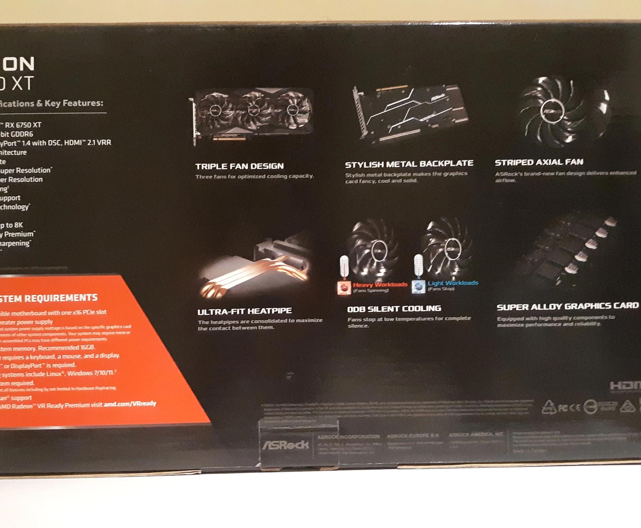 BOX ONLY || ASRock Challenger Pro RX 6750 XT