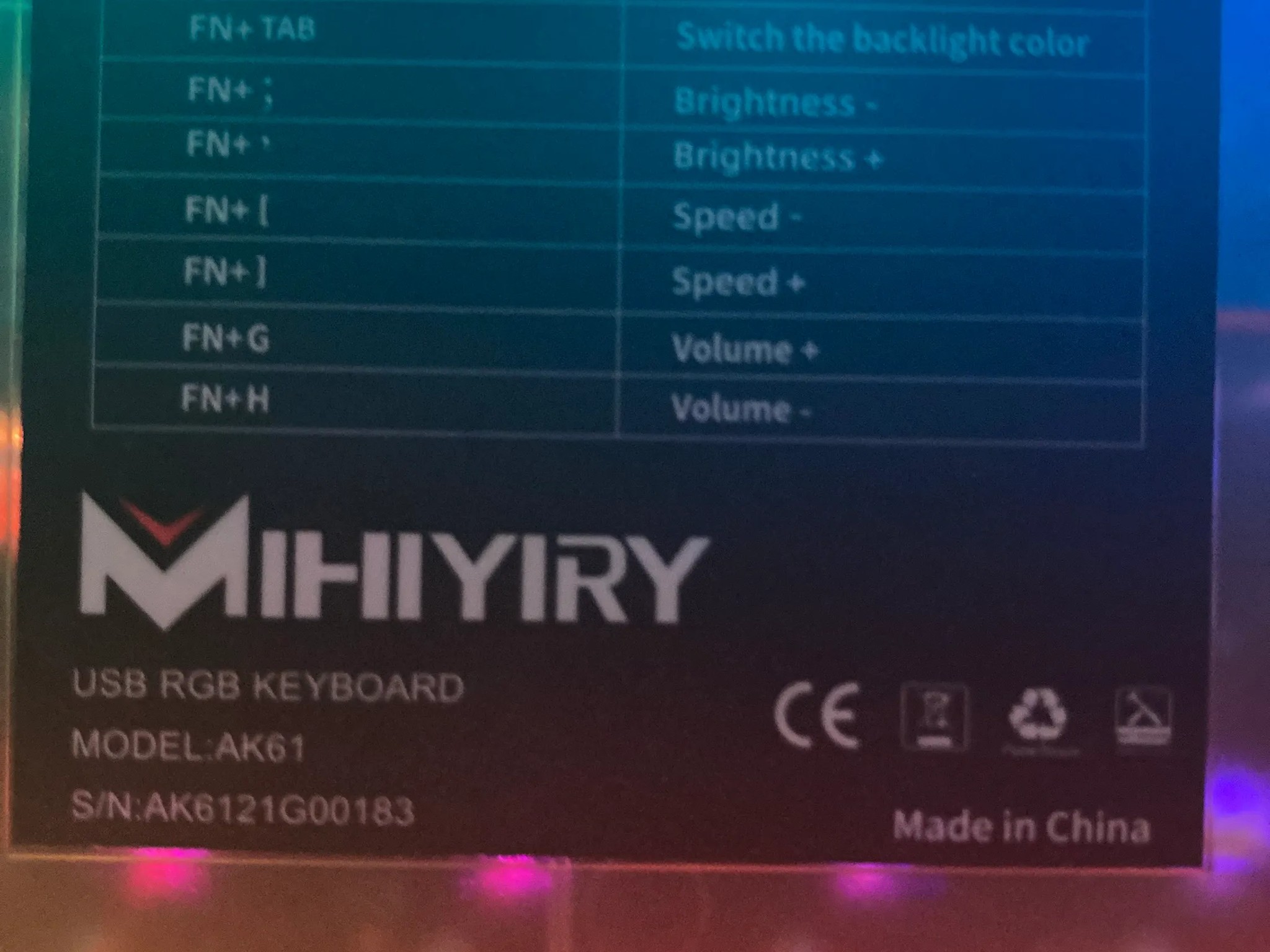 (PUDDING KEYCAPS) Gs61 Mechanical Keyboard (Transparent Bottom)