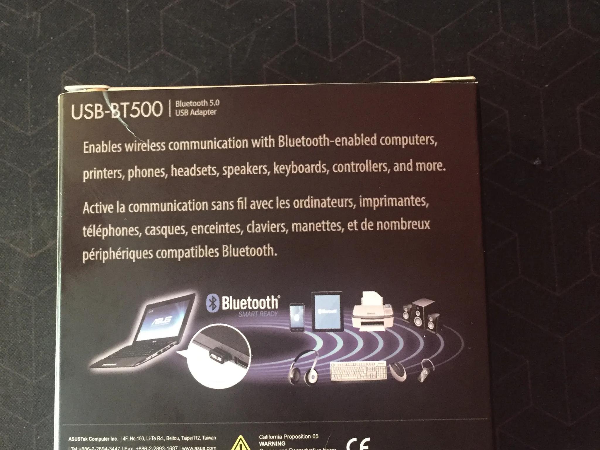 ASUS USB-BT500 Bluetooth 5.0 USB Adapter with Ultra Small Design