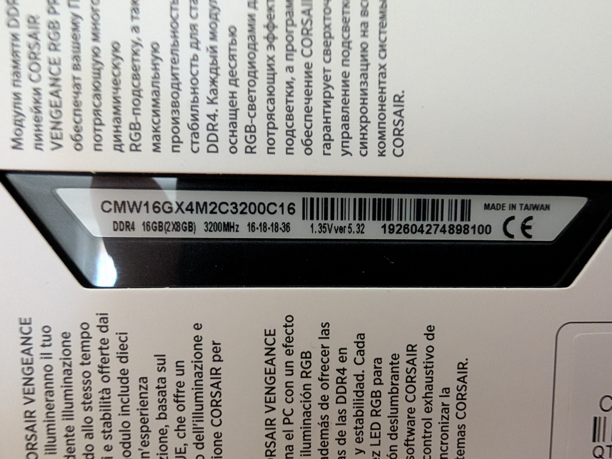 Corsair Vengeance RGB Pro 16gb (2x8gb) 3200mHz DDR4 with Light Enhancement Kit