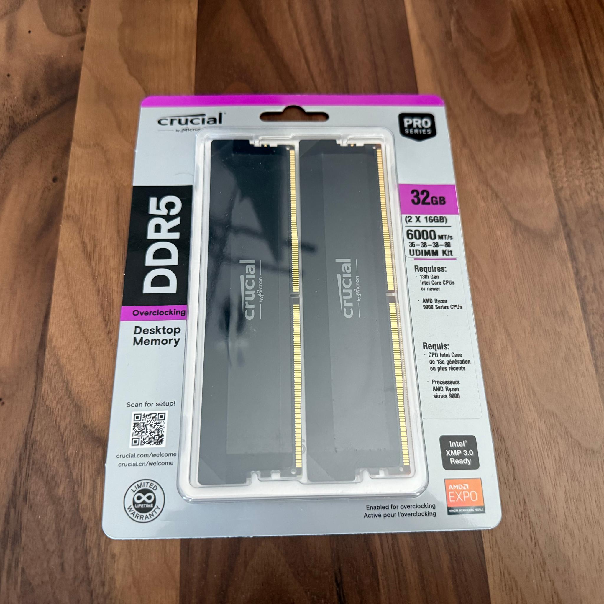 NIB | Crucial PRO Overclocking DDR5 32GB (2x16)