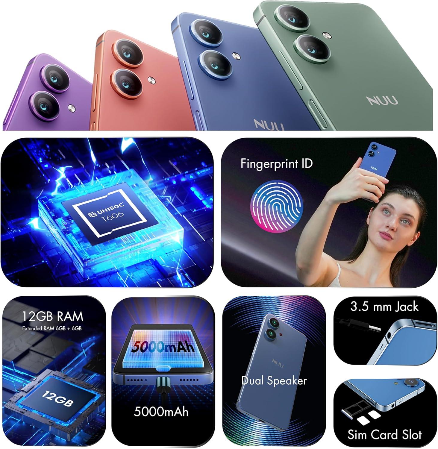 NUU N20 Cell Phone 6GB RAM/128GB STORAGE