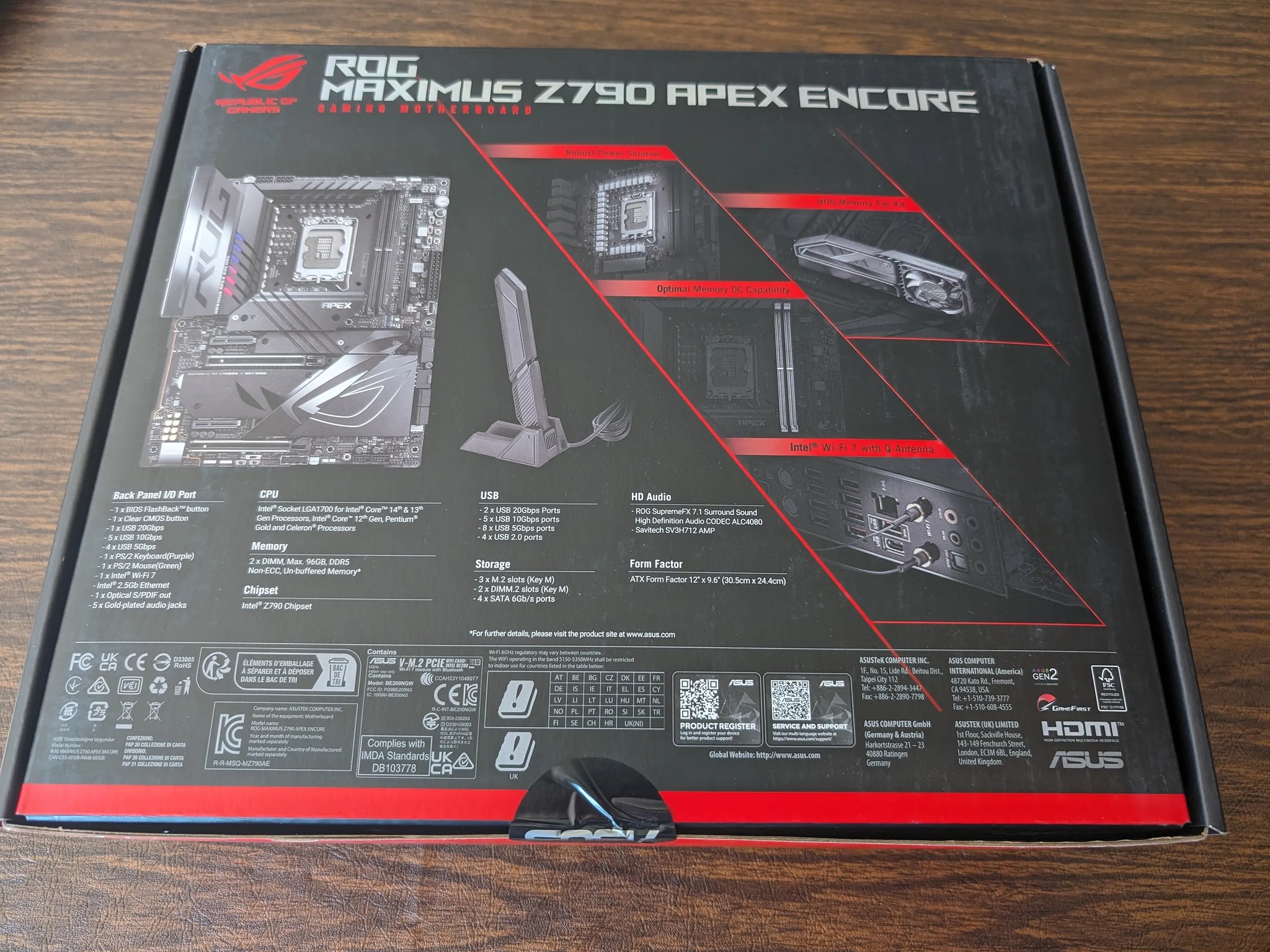 ASUS ROG MAXIMUS Z790 APEX ENCORE Motherboard - BRAND NEW/SEALED