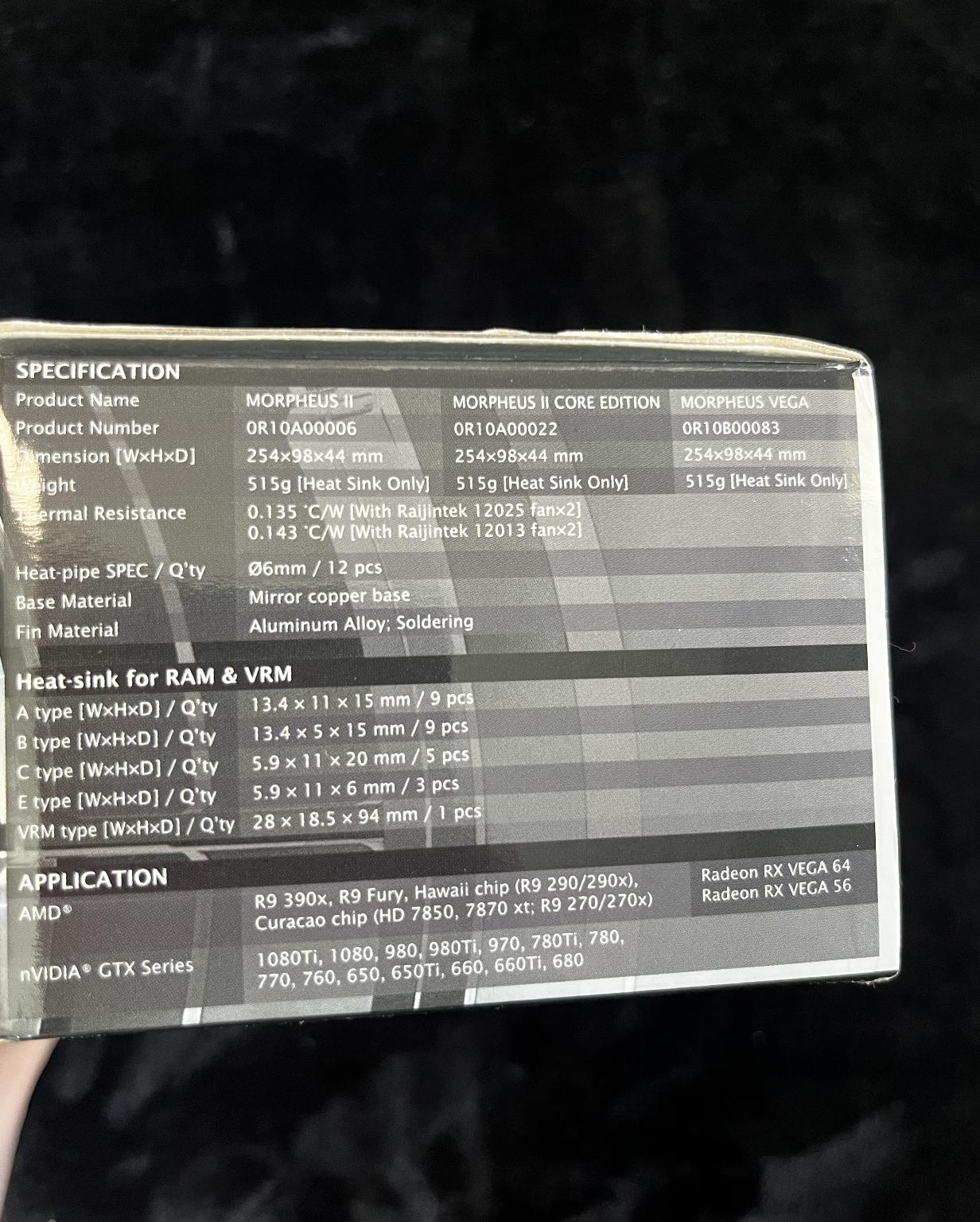 Raijintek Morpheus II Core Black VGA Cooler