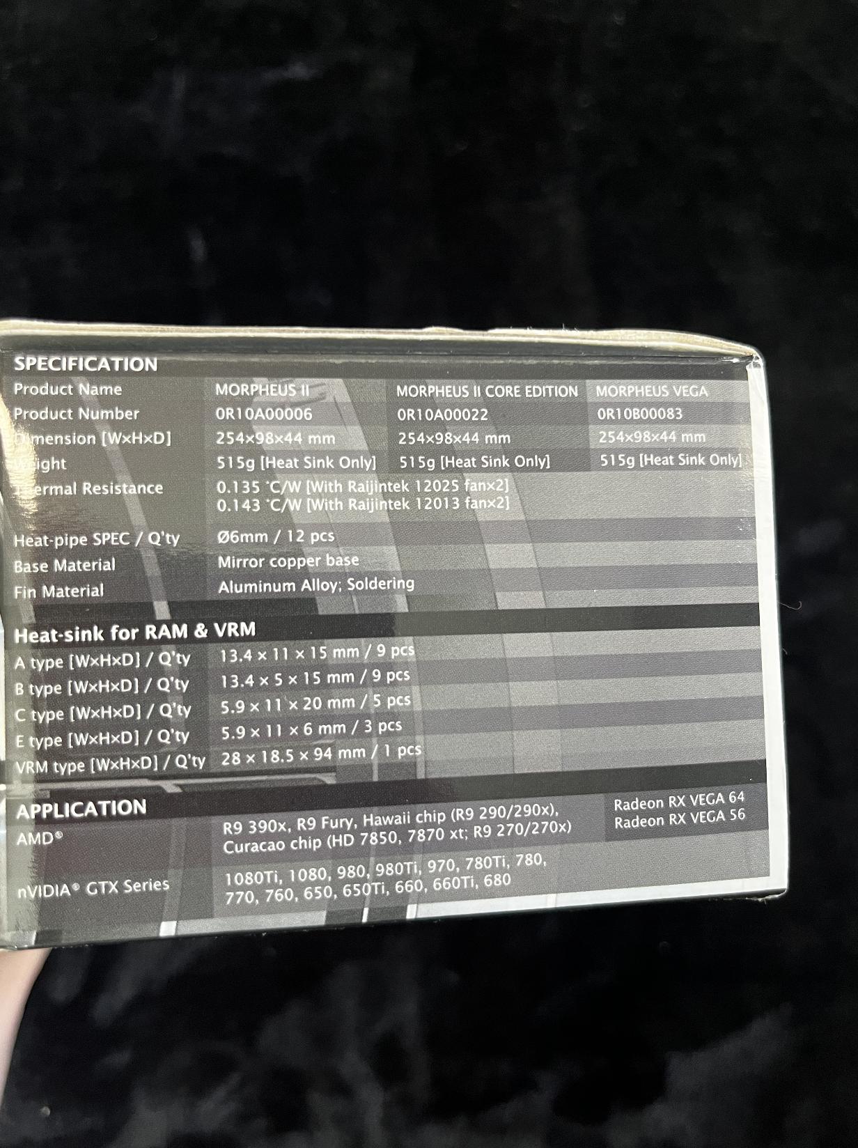 Raijintek Morpheus II Core Black VGA Cooler