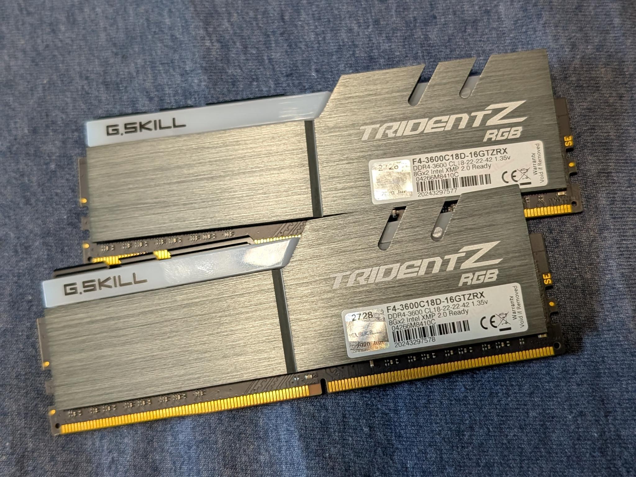 G. Skill Trident Z 3600Mhz (2x8) Ram Kit