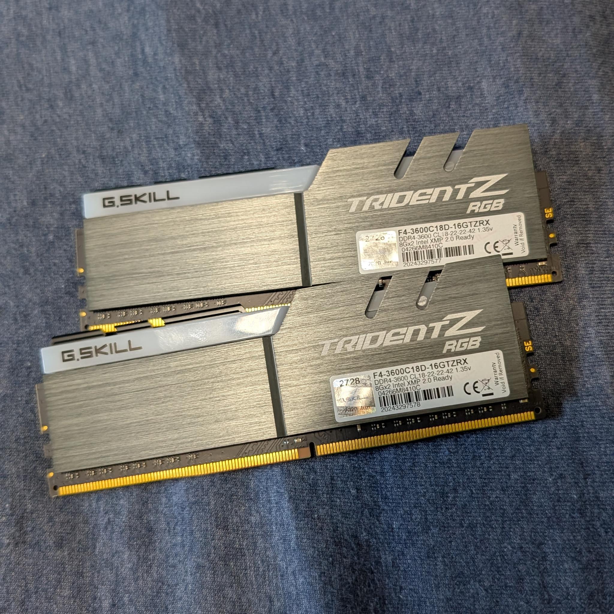 G. Skill Trident Z 3600Mhz (2x8) Ram Kit