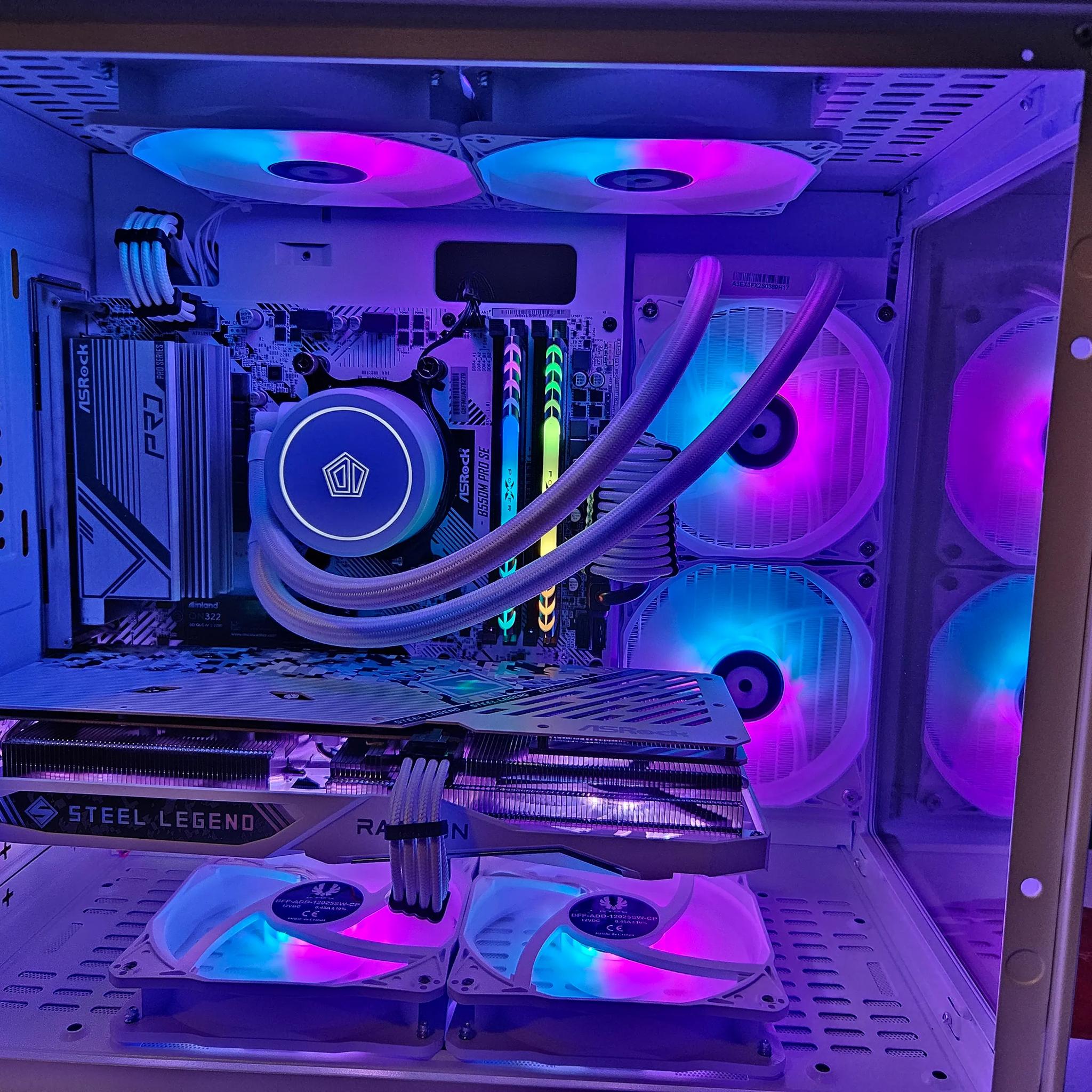 Spooky Season deal! Arctic Beast Liquid cooled RIG Ryzen 7 5700X / 32GB RAM/ 2TB SSD/ RX 6650 XT