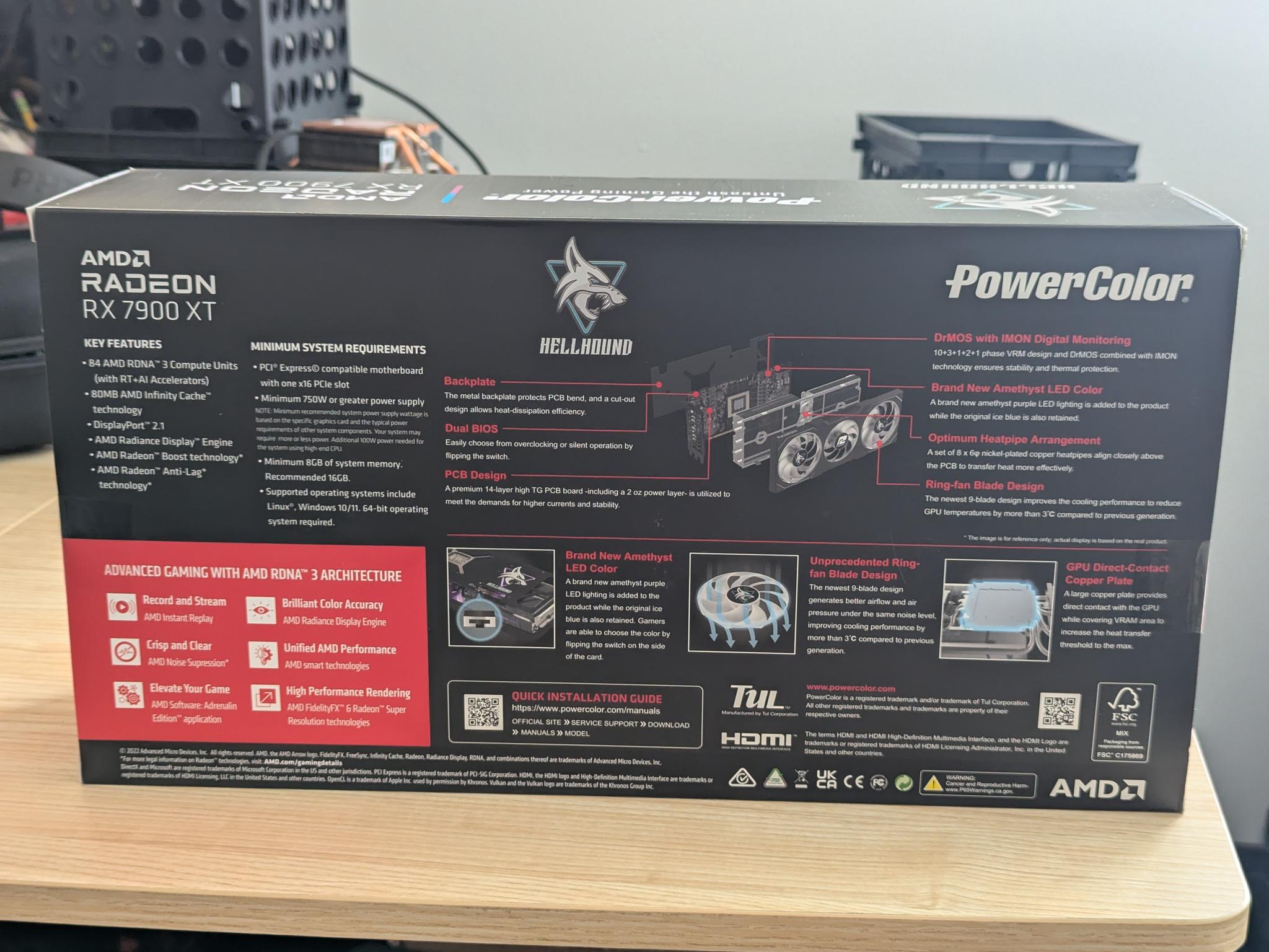 7900 XT Graphics Card (PowerColor Hellhound AMD Radeon RX 7900 XT Graphics Card) (BRAND NEW!)