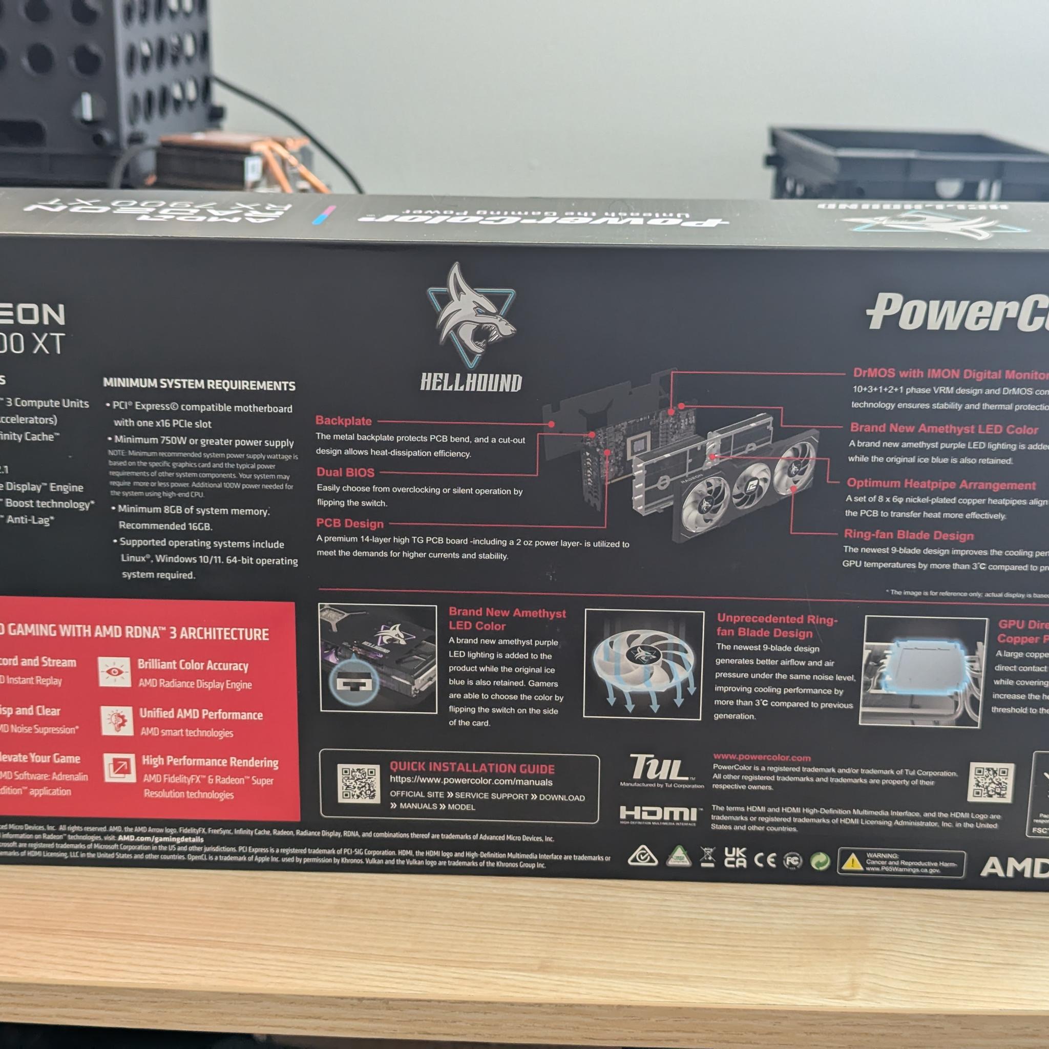7900 XT Graphics Card (PowerColor Hellhound AMD Radeon RX 7900 XT Graphics Card) (BRAND NEW!)