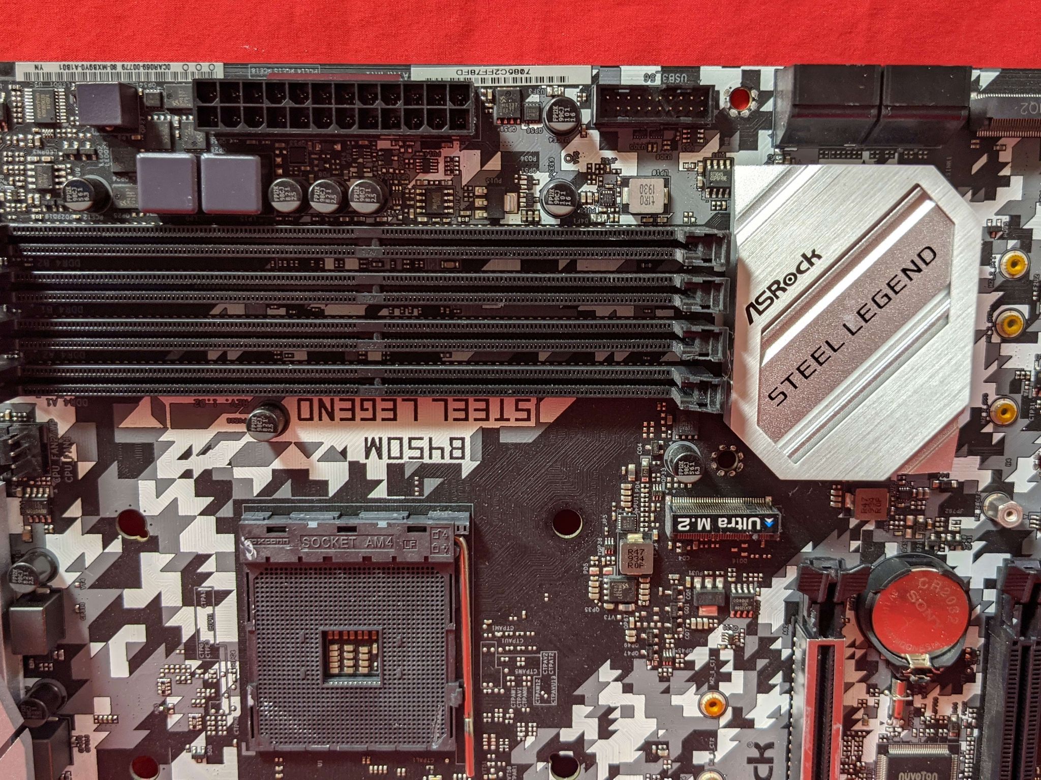 *AS IS/FOR REPAIR* ASRock B450M Steel Legend AMD Socket AM4 DDR4 MicroATX Desktop Motherboard No I/O