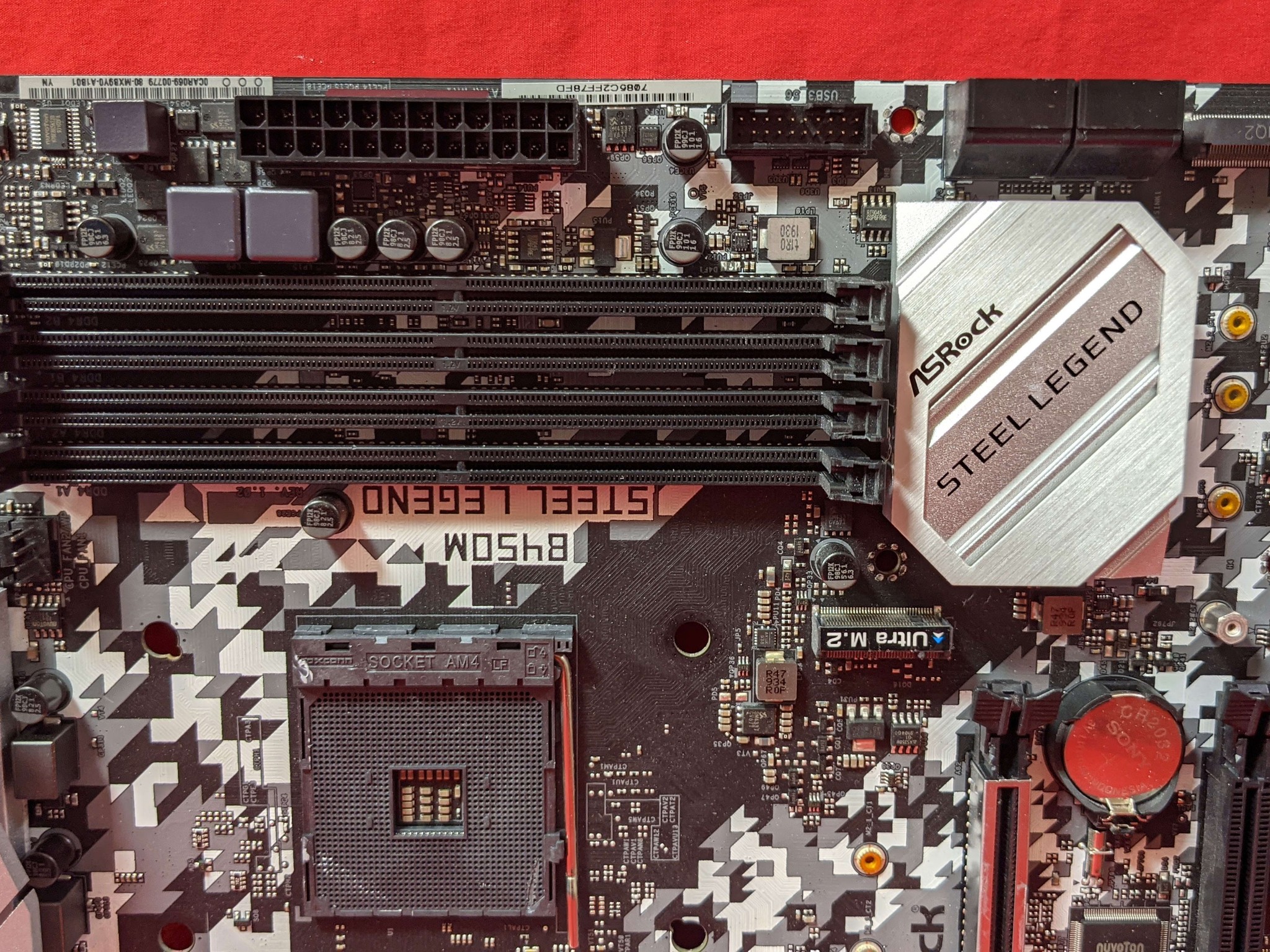 *AS IS/FOR REPAIR* ASRock B450M Steel Legend AMD Socket AM4 DDR4 MicroATX Desktop Motherboard No I/O