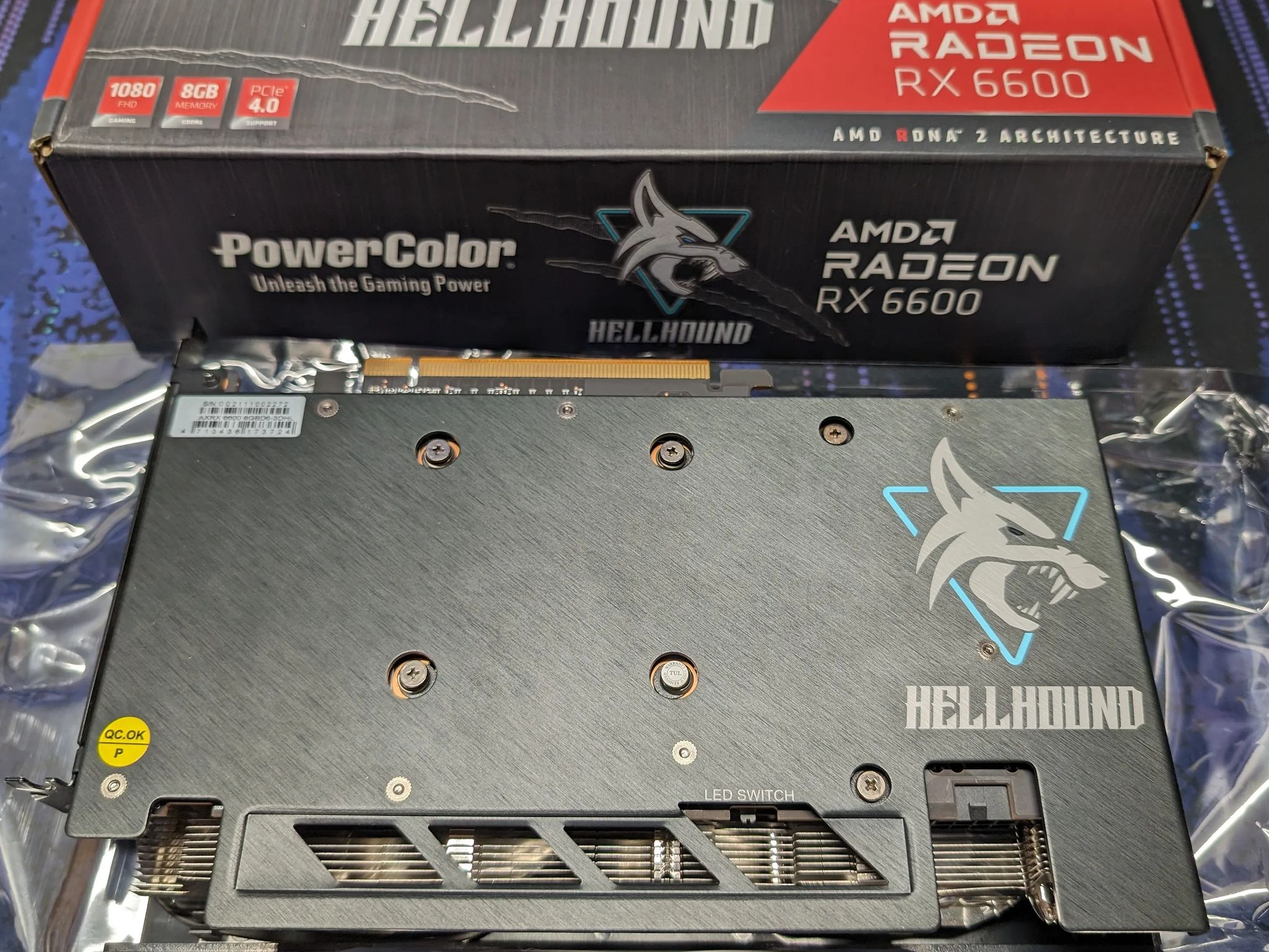PowerColor Hellhound Radeon RX 6600 8GB GDDR6 Graphics Card - Used, Good Condition