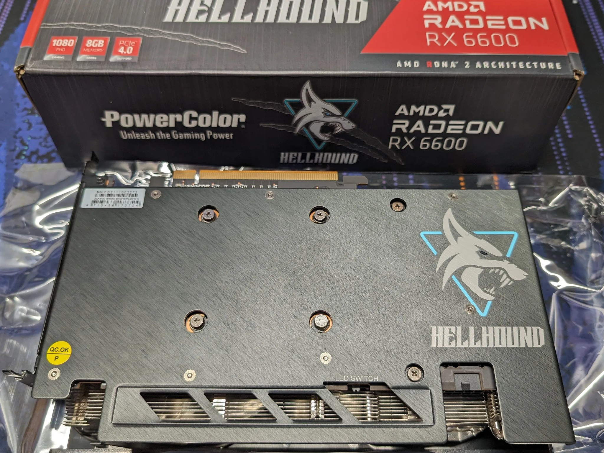 PowerColor Hellhound Radeon RX 6600 8GB GDDR6 Graphics Card - Used, Good Condition