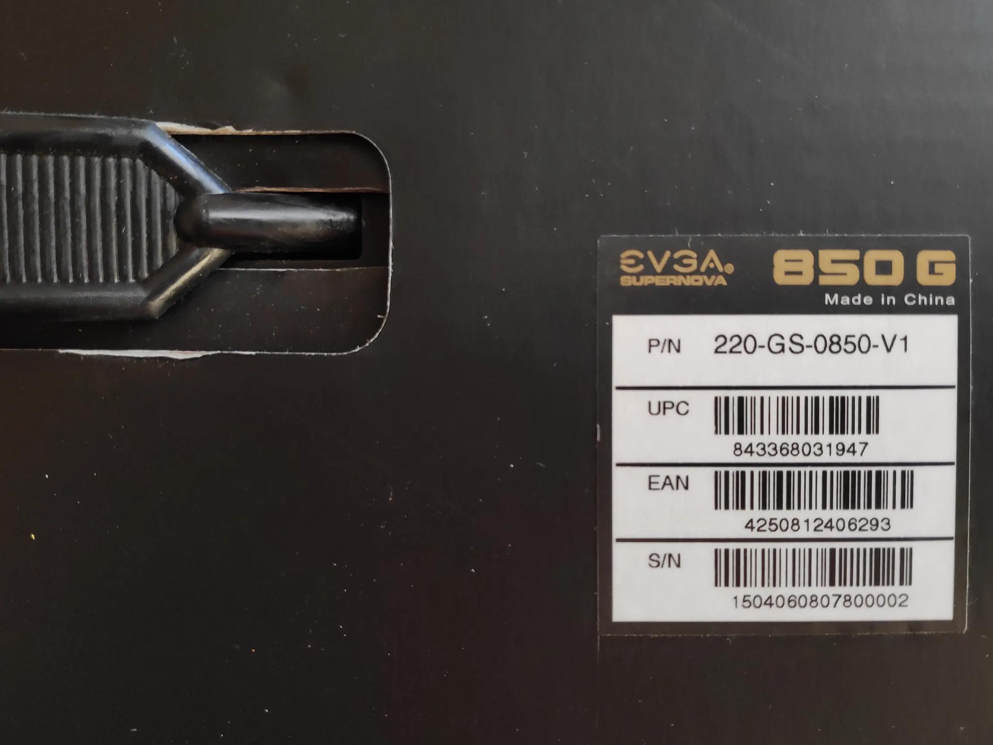 EVGA Supernova 850G Fully Modular 80 Plus Gold Power Supply